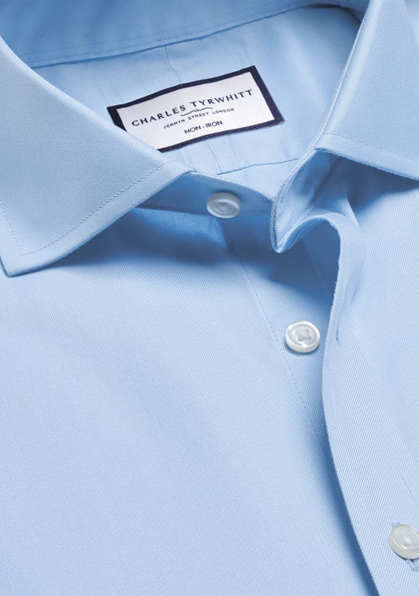 Mens Cutaway Collar Non Iron Twill Shirt 