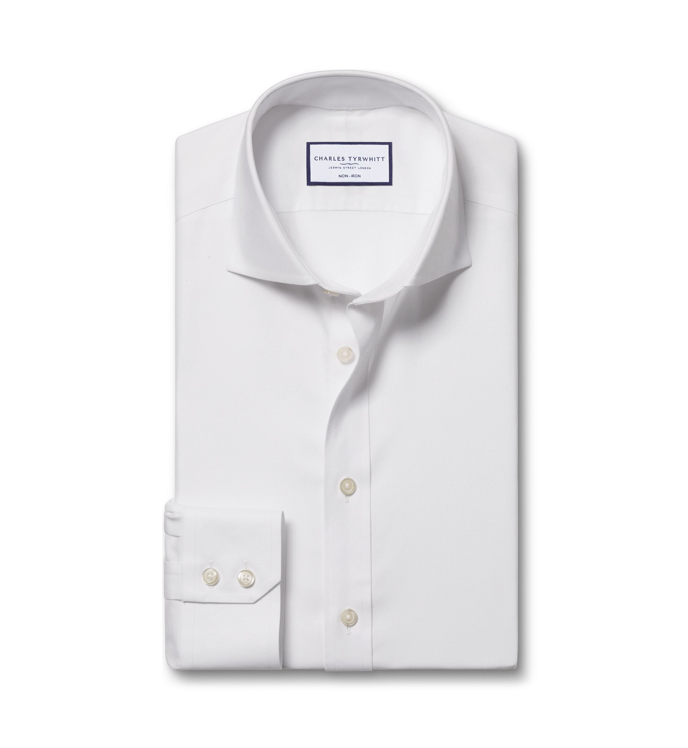 charles t dress shirts Charles Tyrwhitt Men's Slim-Fit Twill Dress Shirt - White