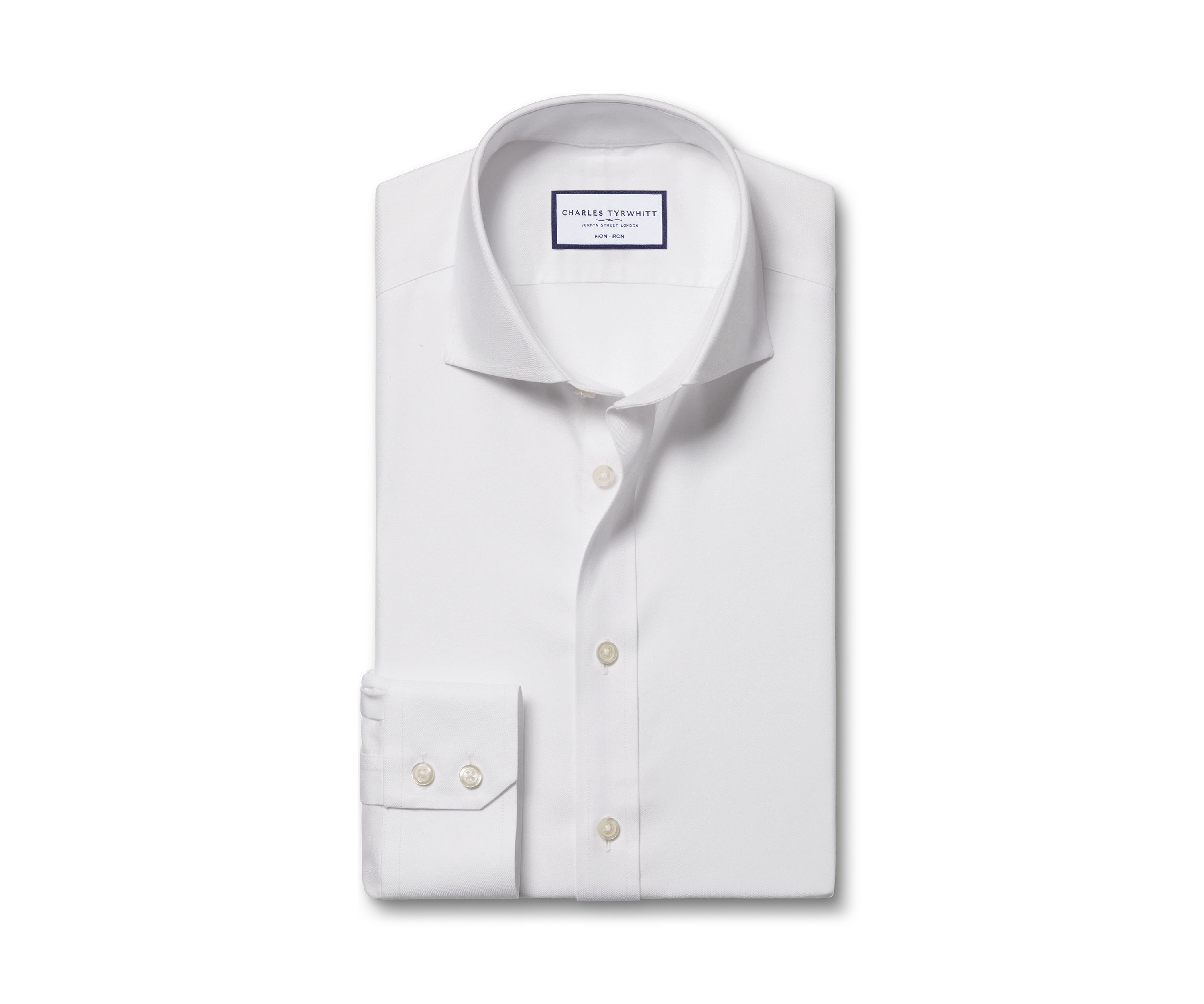 Mens Cutaway Collar Non Iron Twill Shirt 