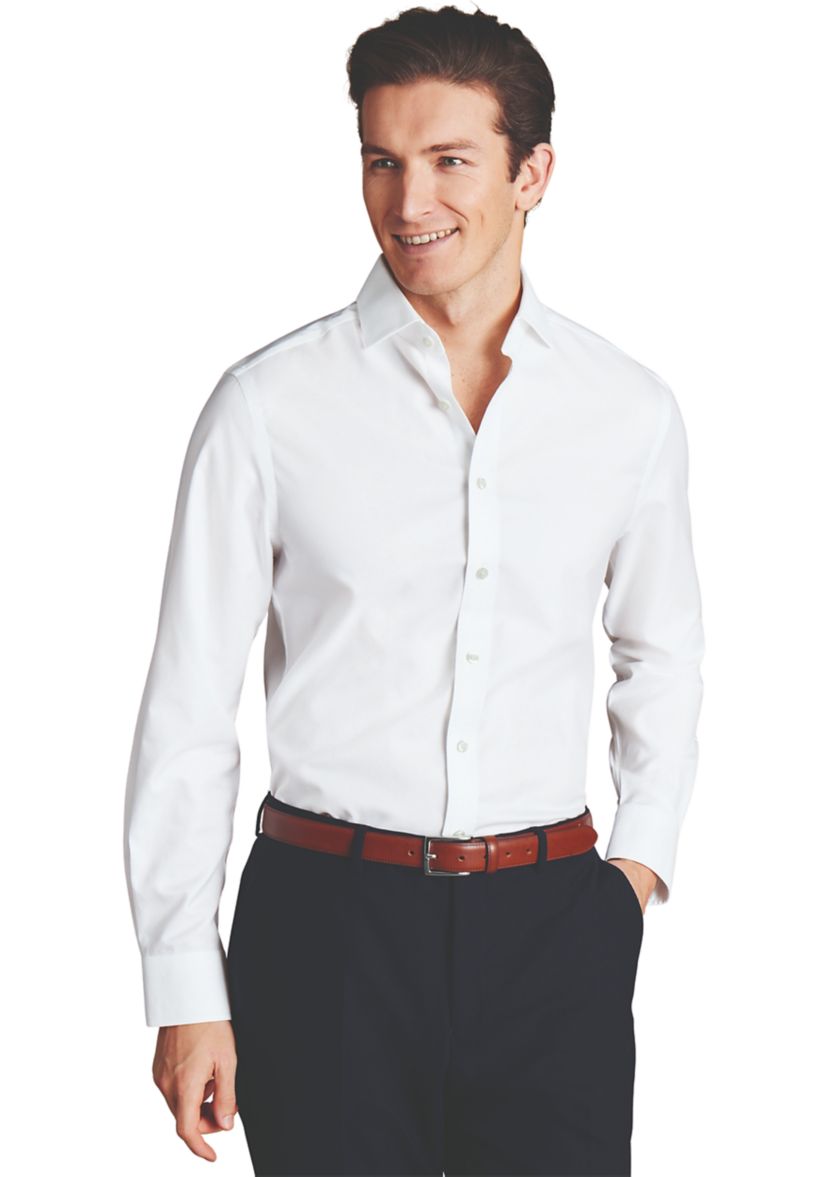 Mens Cutaway Collar Non Iron Twill Shirt 