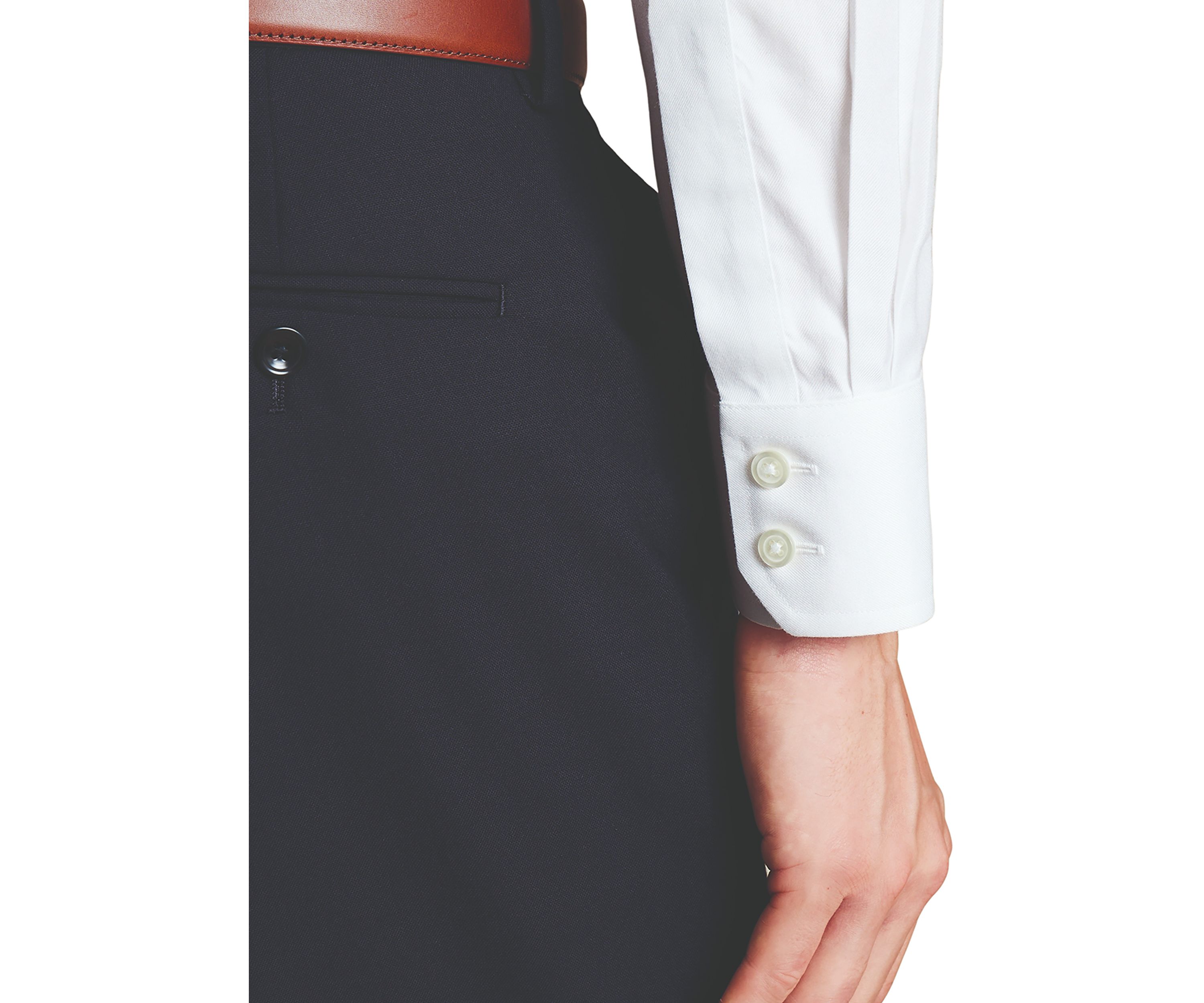 Mens Cutaway Collar Non Iron Twill Shirt 