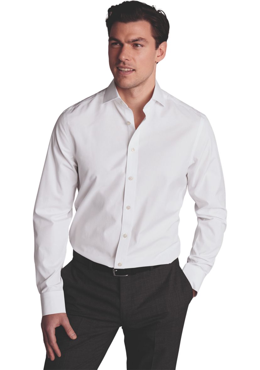 Mens Cutaway Collar Non Iron Poplin Shirt 