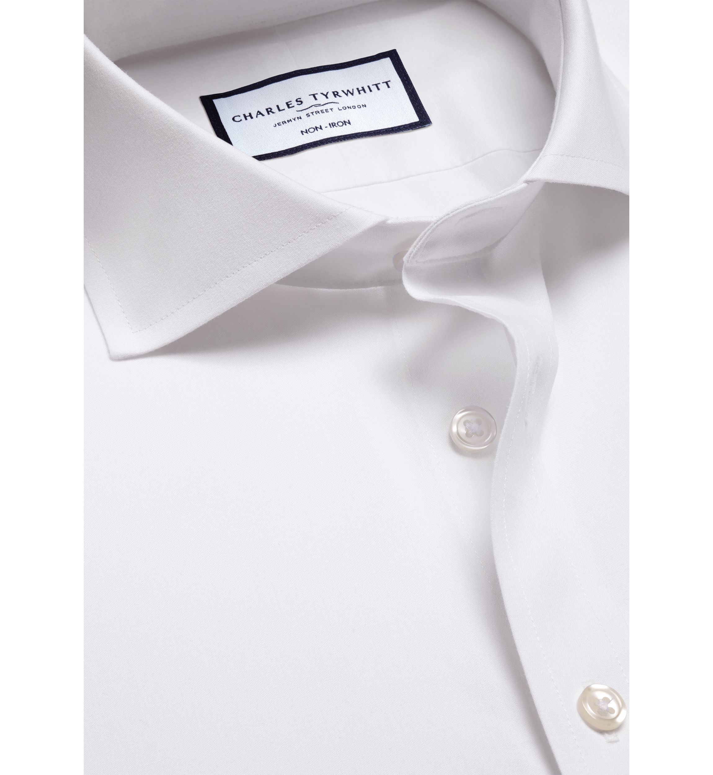 Mens Cutaway Collar Non Iron Poplin Shirt 