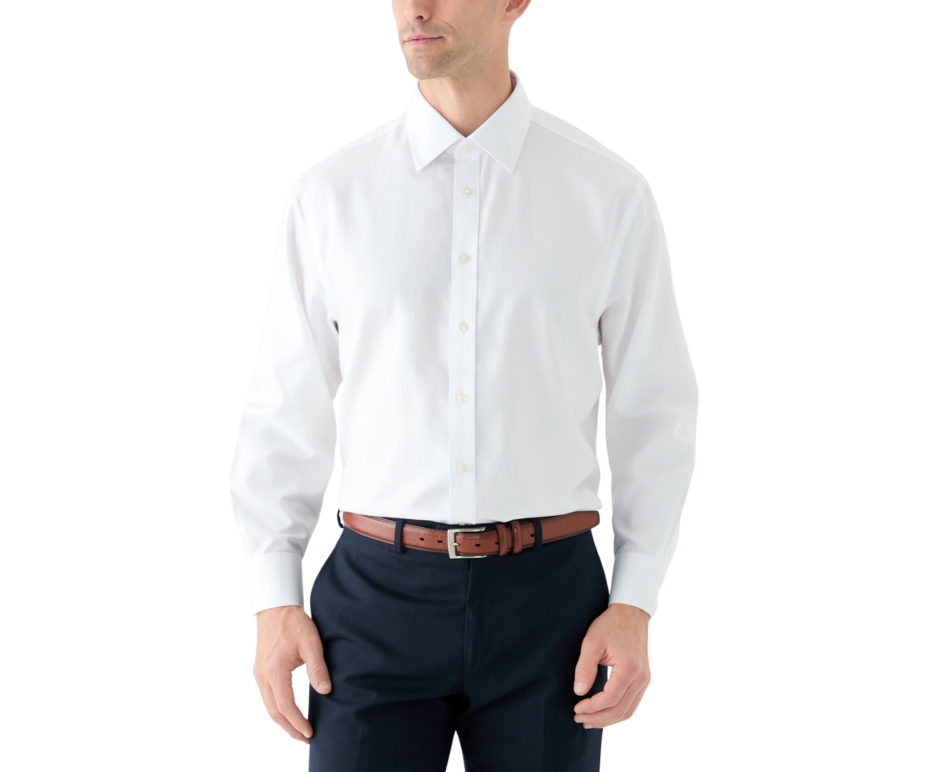 Mens Non-Iron Herringbone Shirt
