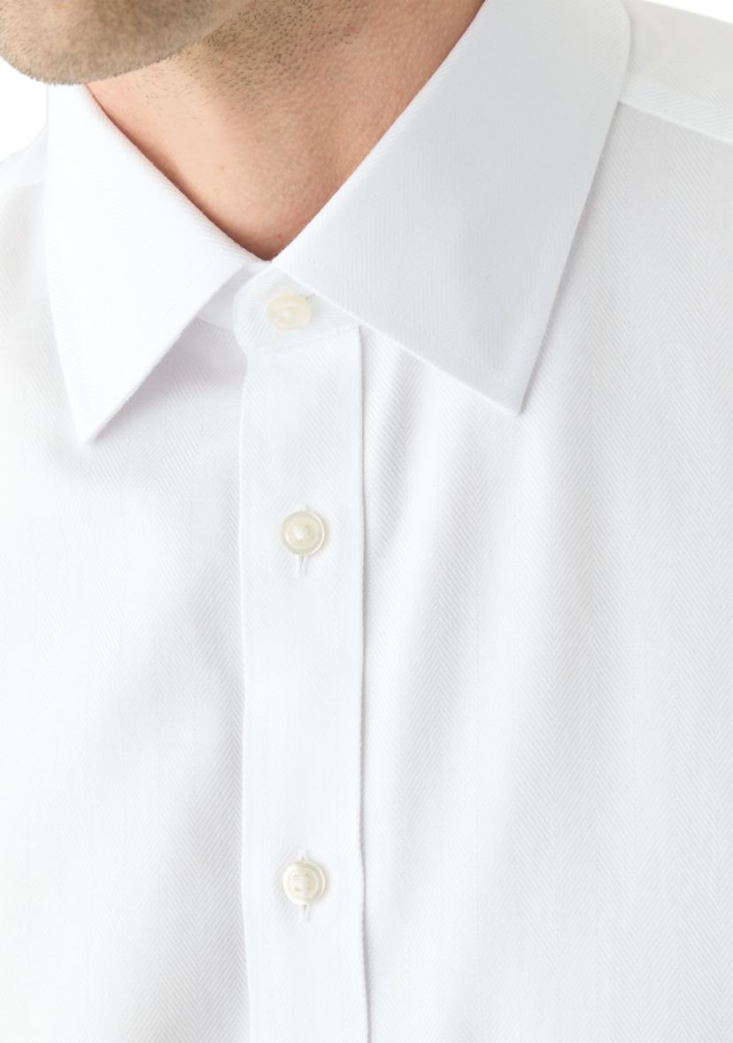 Mens Non-Iron Herringbone Shirt