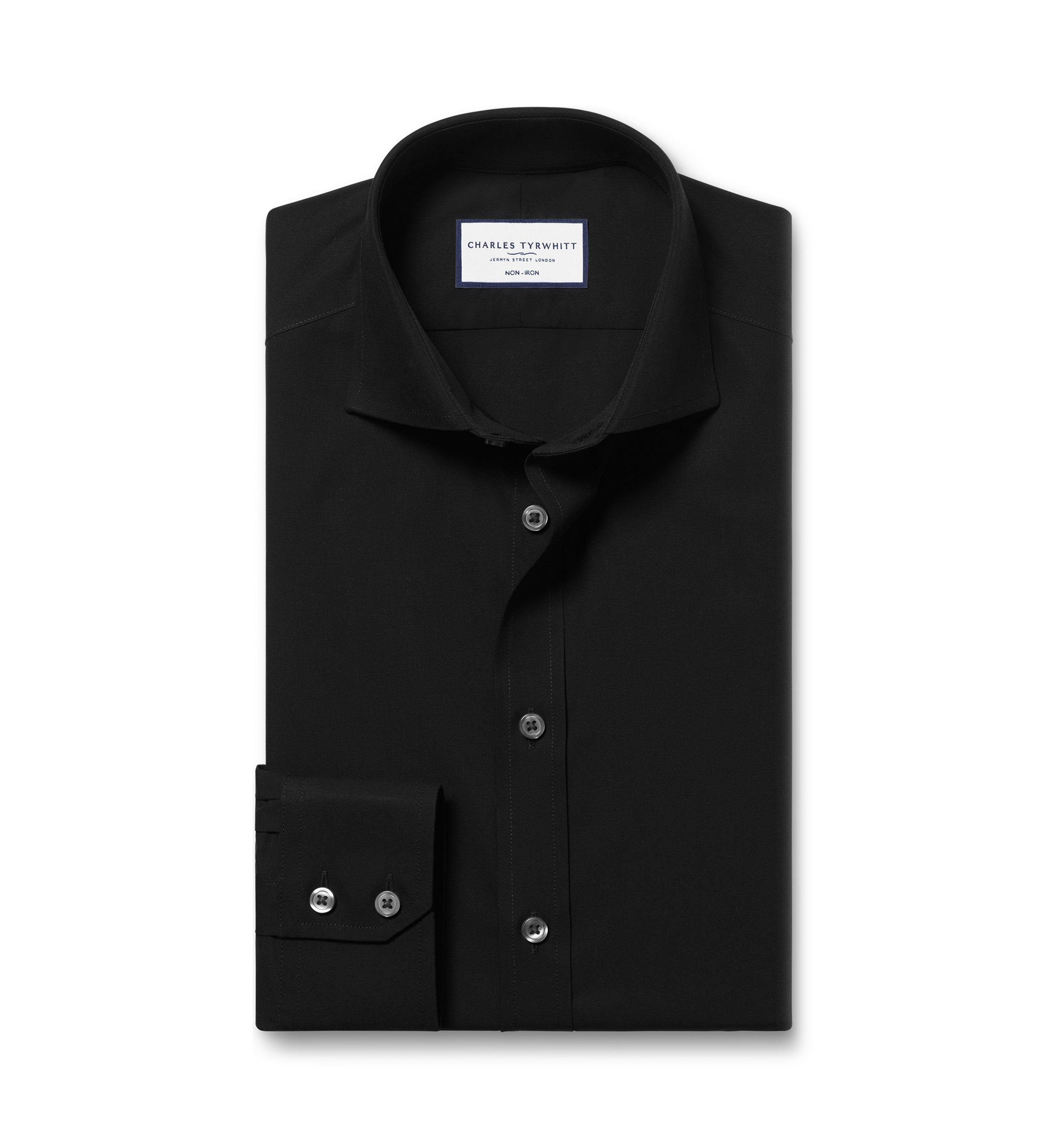 Mens Cutaway Collar Non Iron Poplin Shirt 