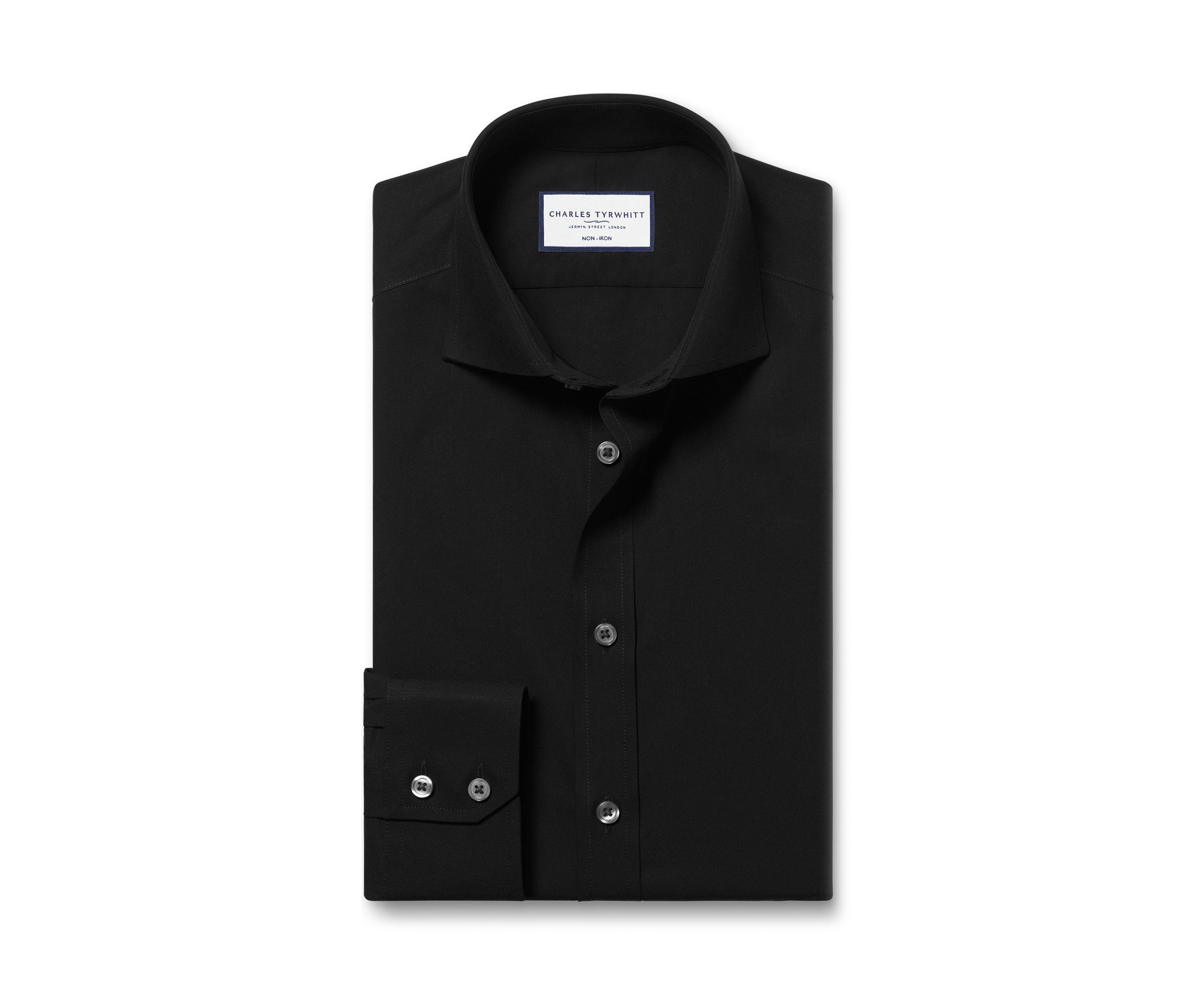 Mens Cutaway Collar Non Iron Poplin Shirt 