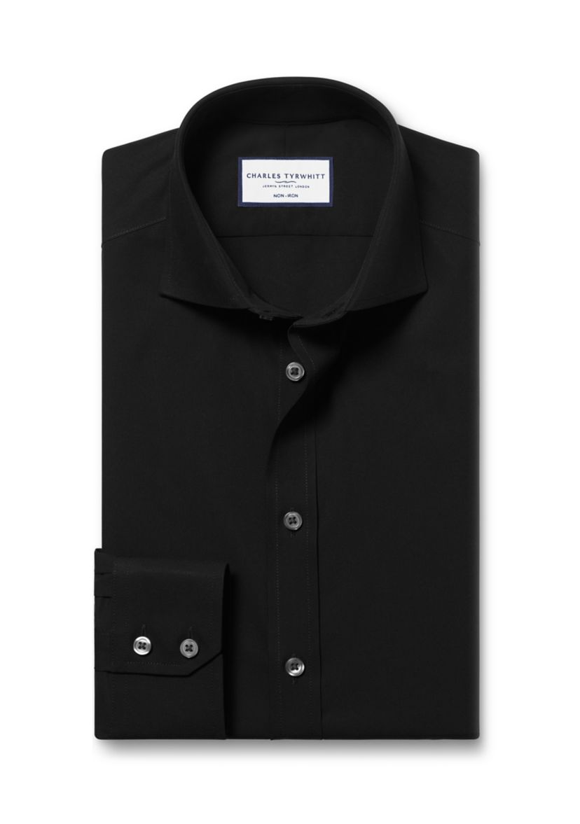 Mens Cutaway Collar Non Iron Poplin Shirt 