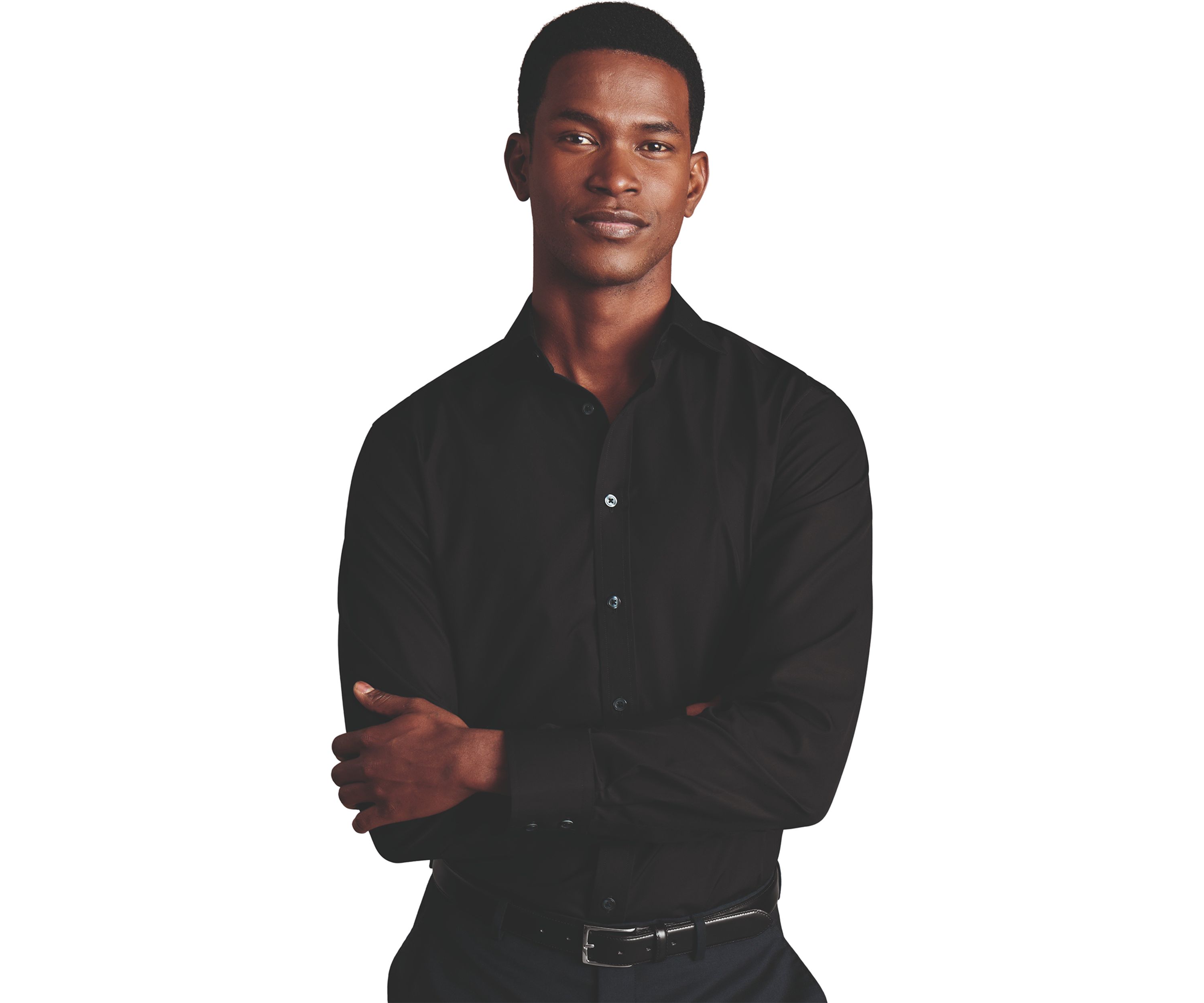Mens Cutaway Collar Non Iron Poplin Shirt 