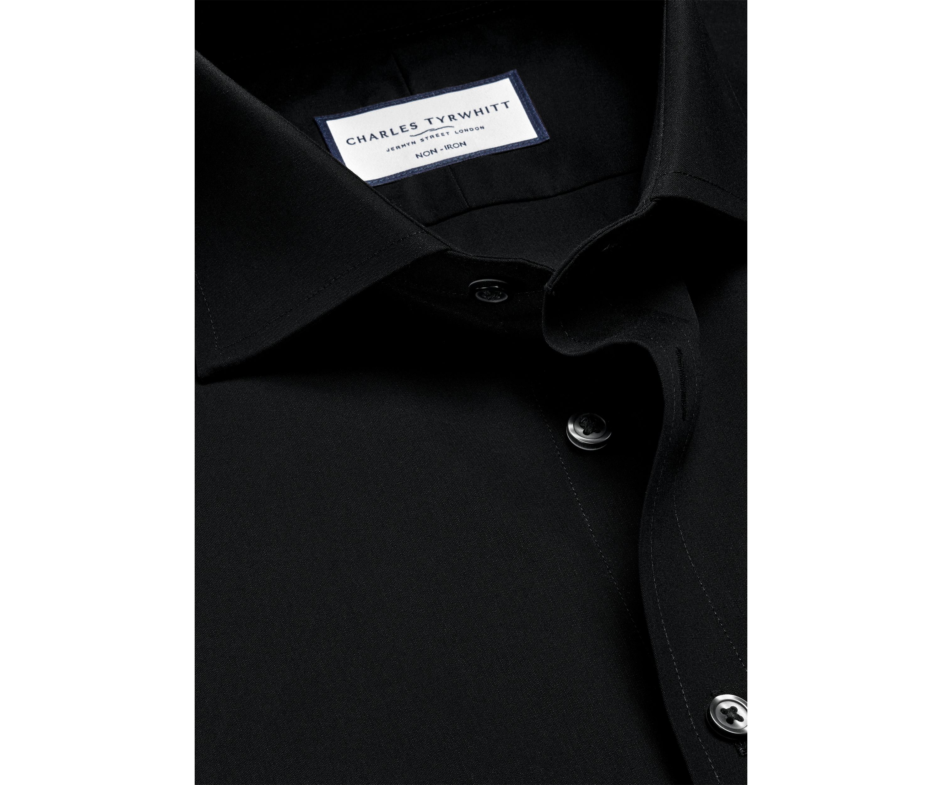Mens Cutaway Collar Non Iron Poplin Shirt 