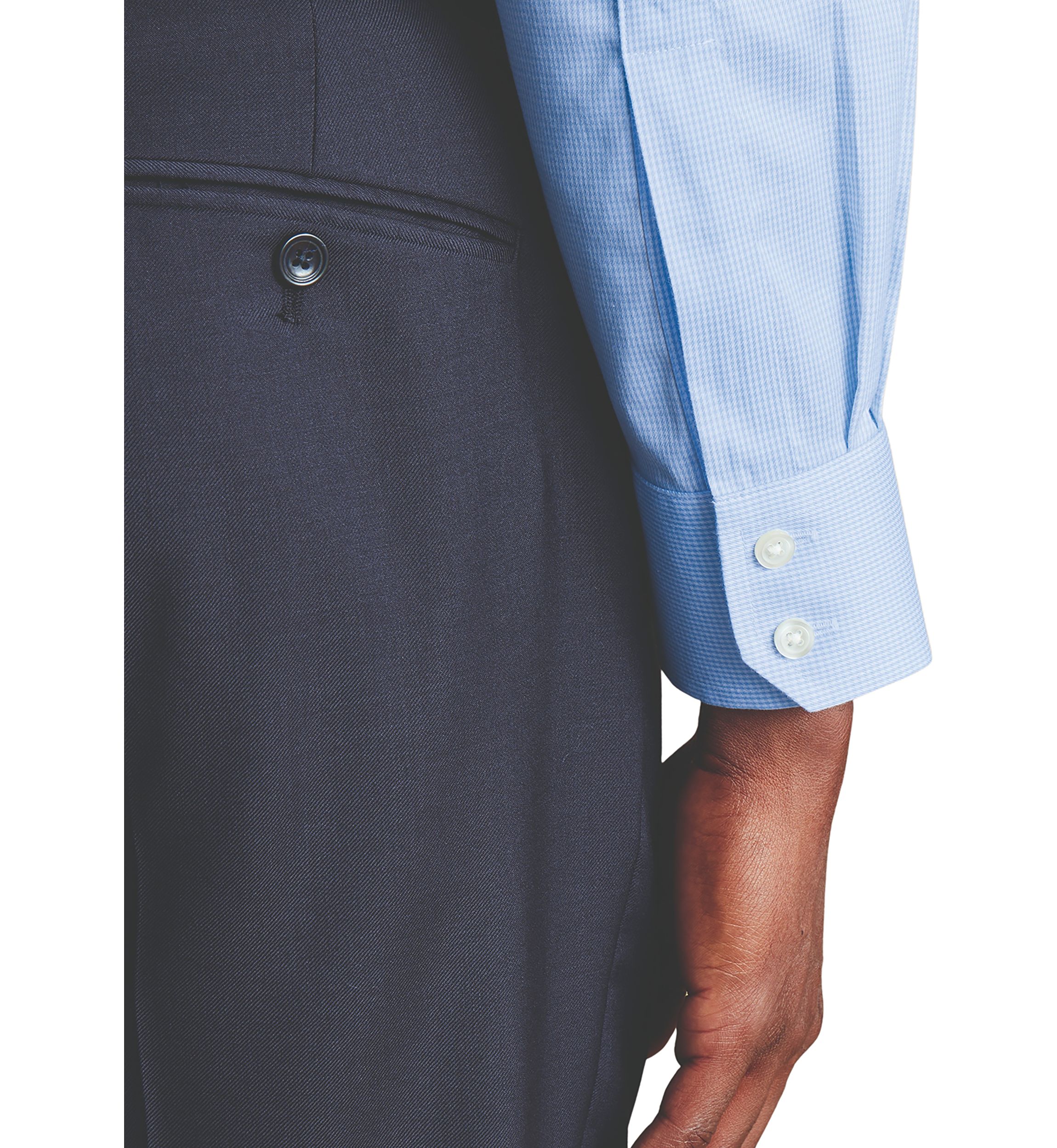 Mens Cutaway Collar Non Iron Puppytooth Shirt 