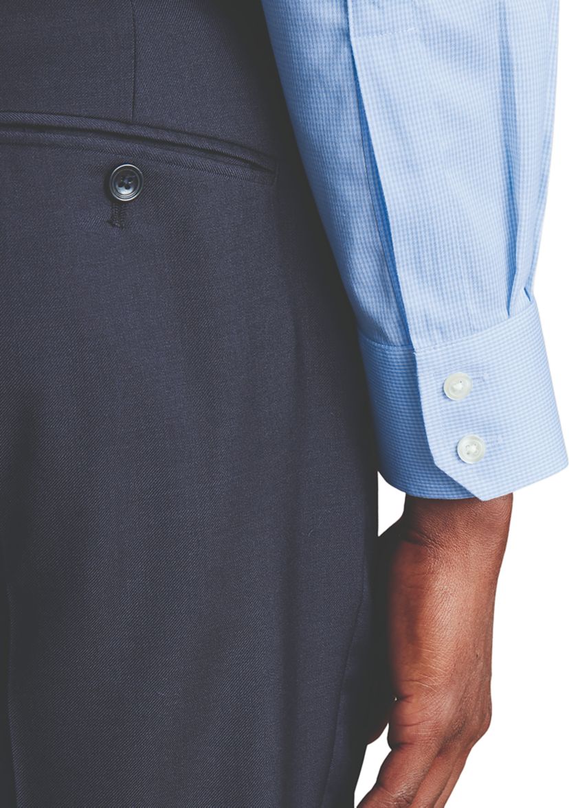 Mens Cutaway Collar Non Iron Puppytooth Shirt 