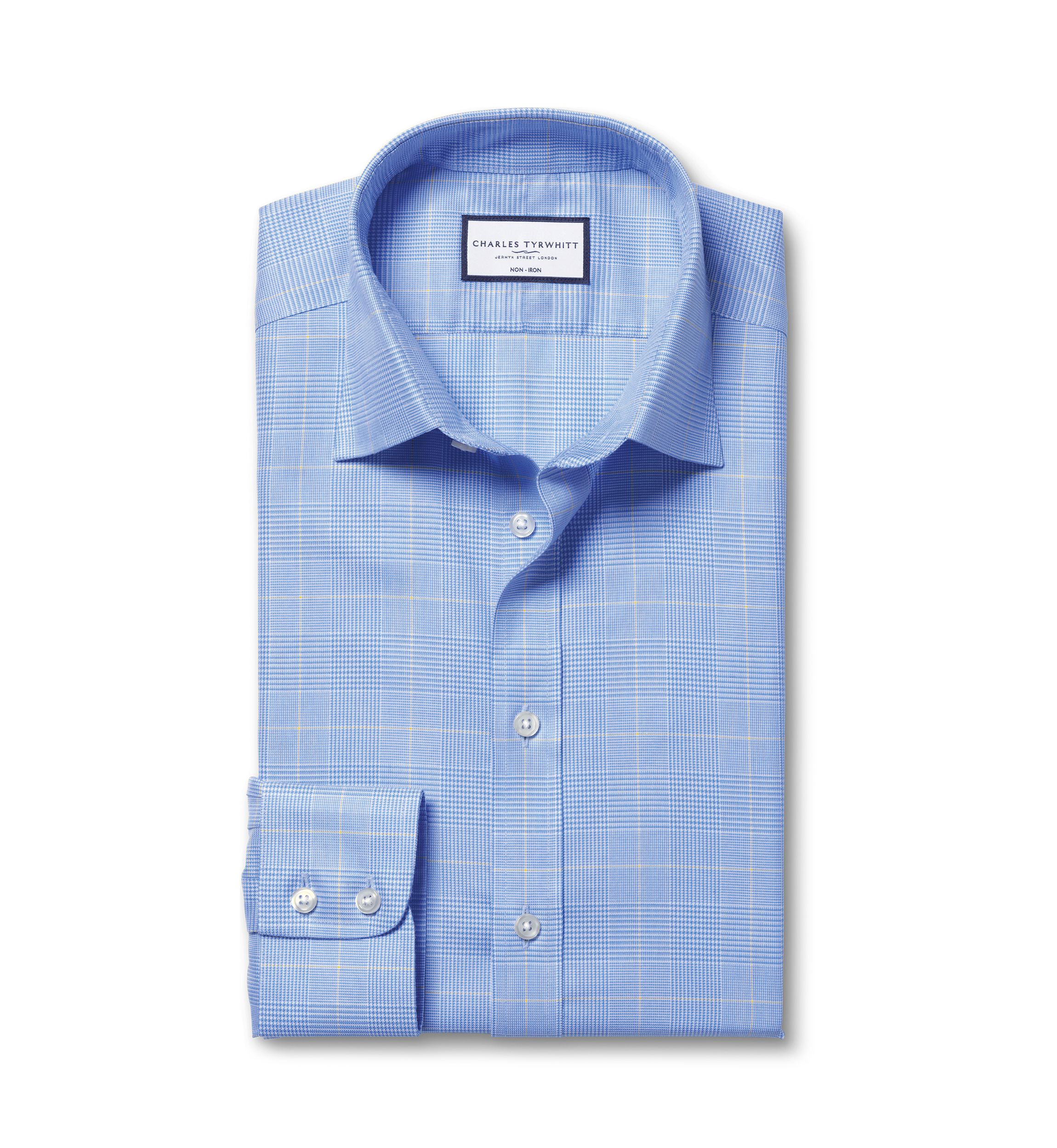 Mens Non Iron Prince of Wales Check Shirt 