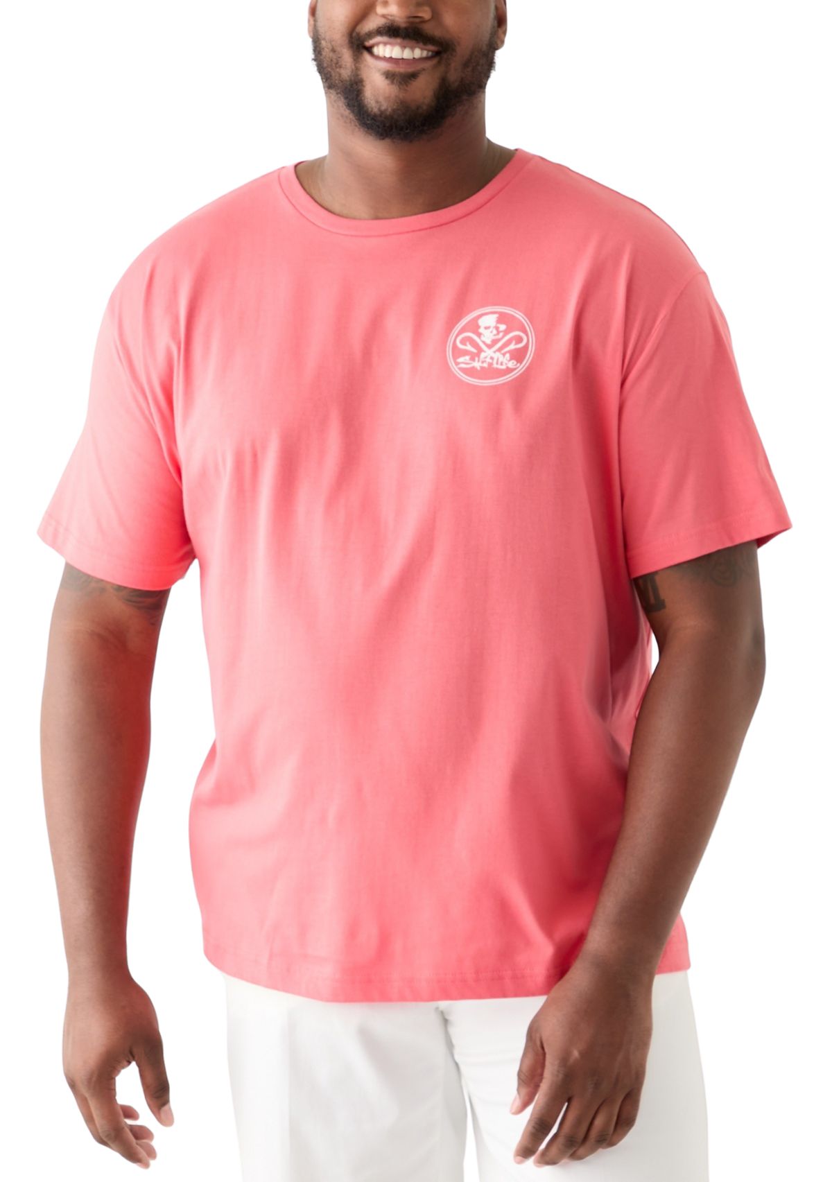 Mens Tall Skull and Hooks Graphic T-Shirt
