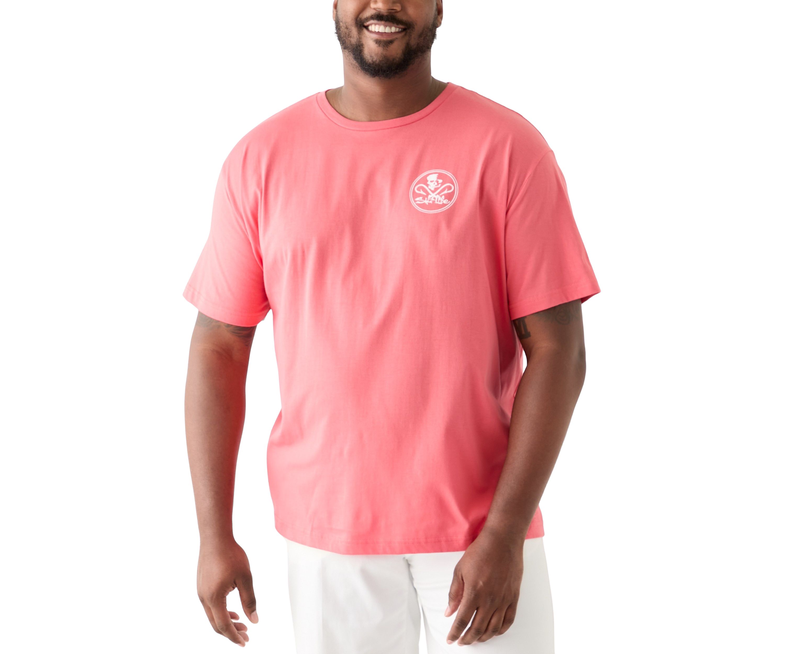 Mens Tall Skull and Hooks Graphic T-Shirt