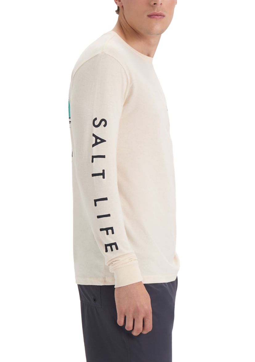 Mens Fishing Buddy Long Sleeve 30s Graphic T-Shirt