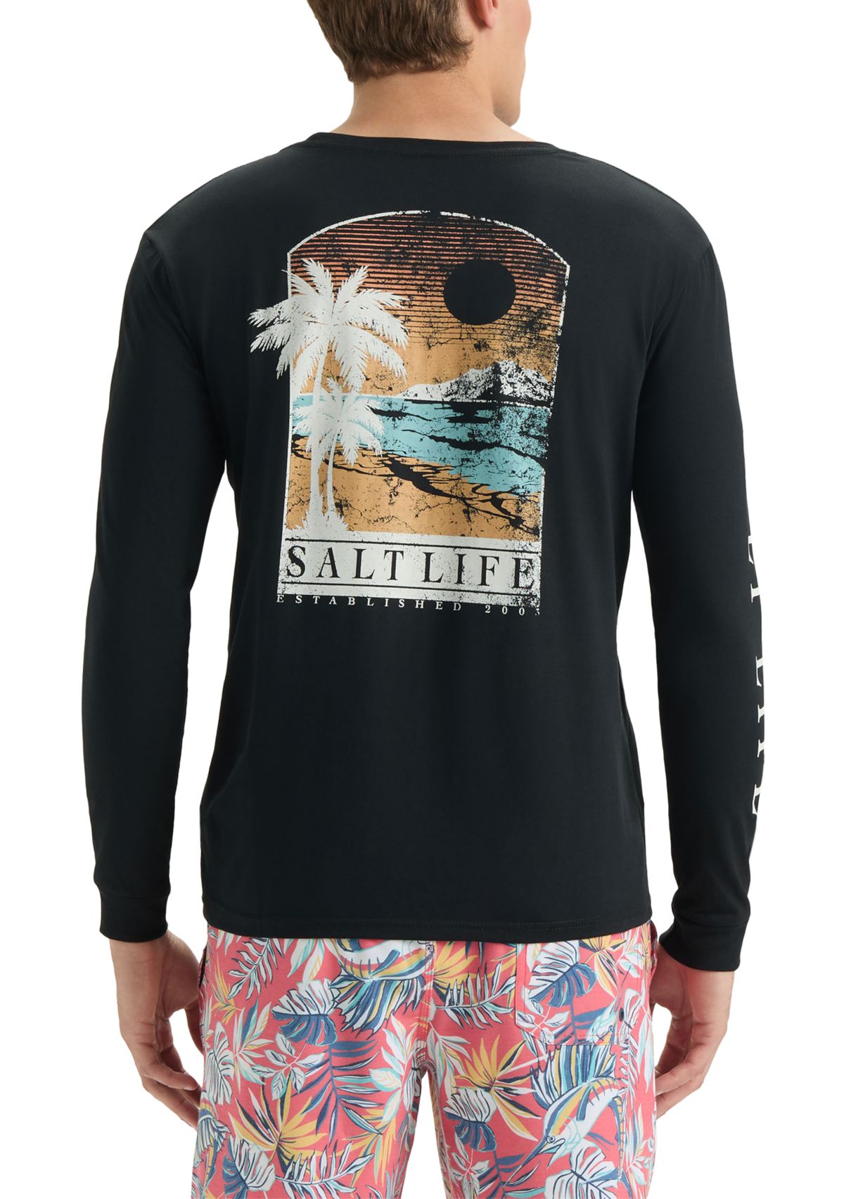 Palm Islet Long Sleeve Graphic T-Shirt 