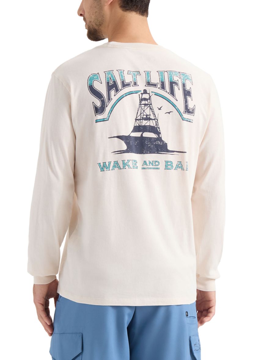 Mens Wake and Bait Boating Long Sleeve T-Shirt