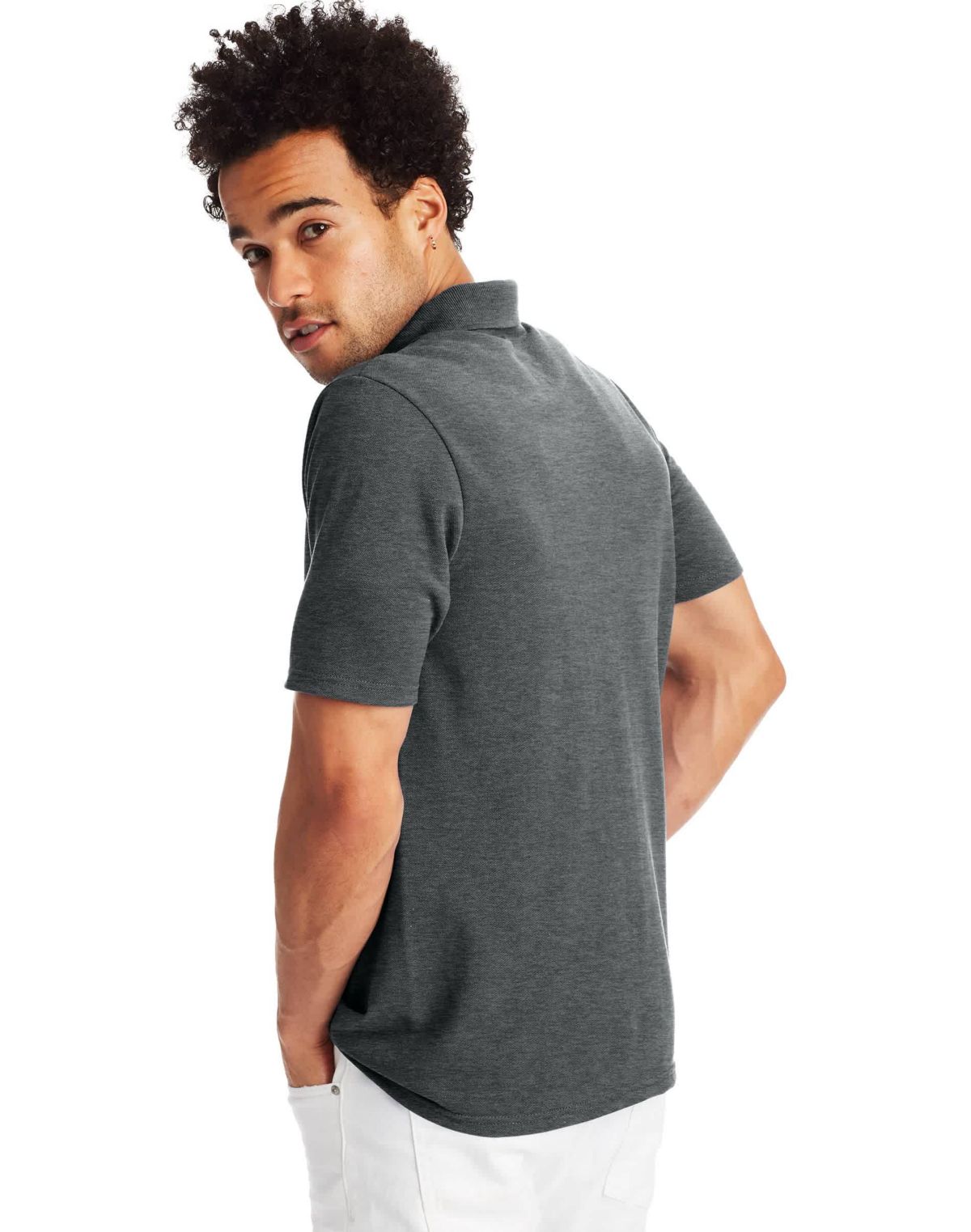 Hanes Mens Pique Polo Shirt (Big & Tall Sizes Available)