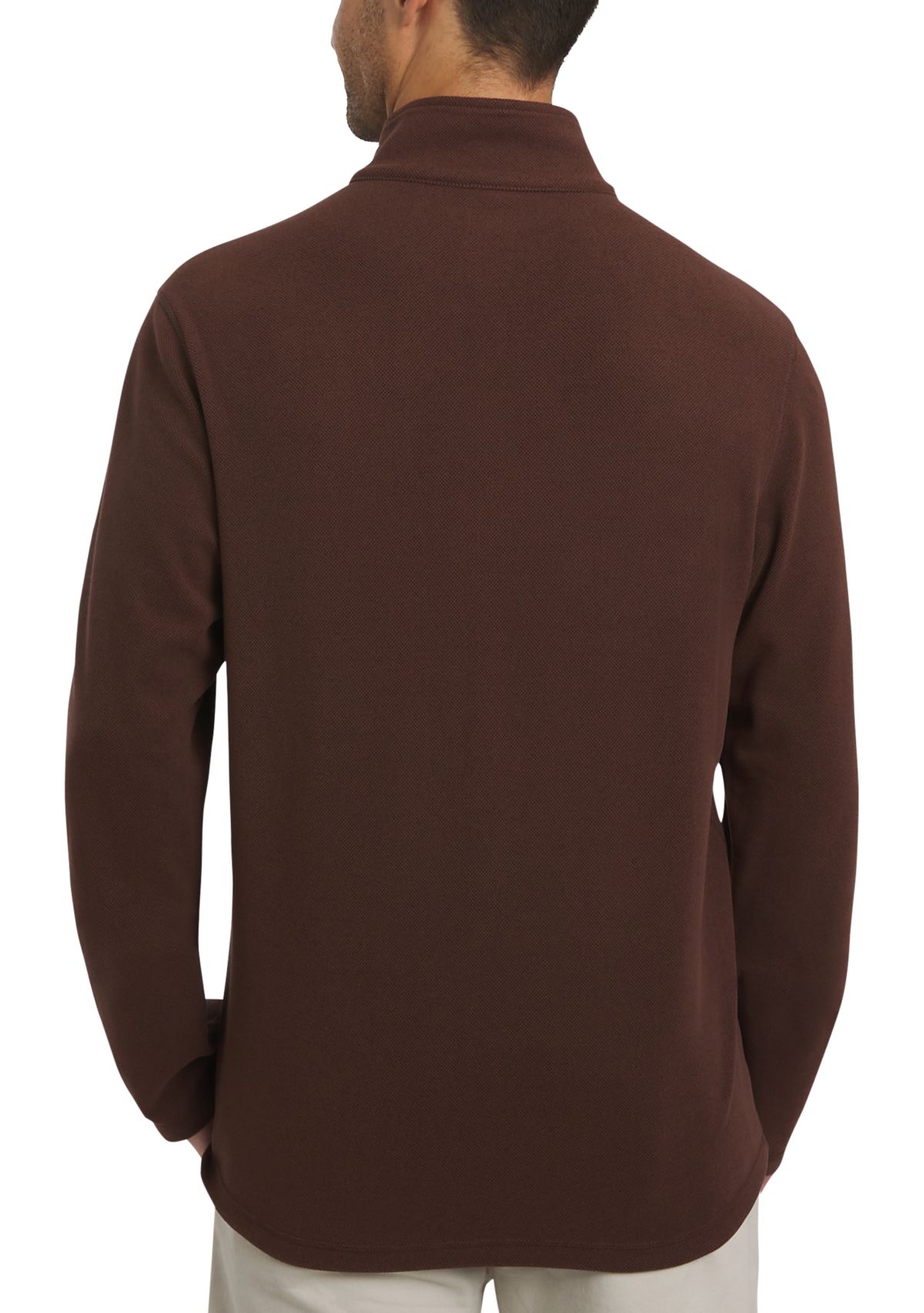 Mens Brushed Pique 1/4 Zip Pullover