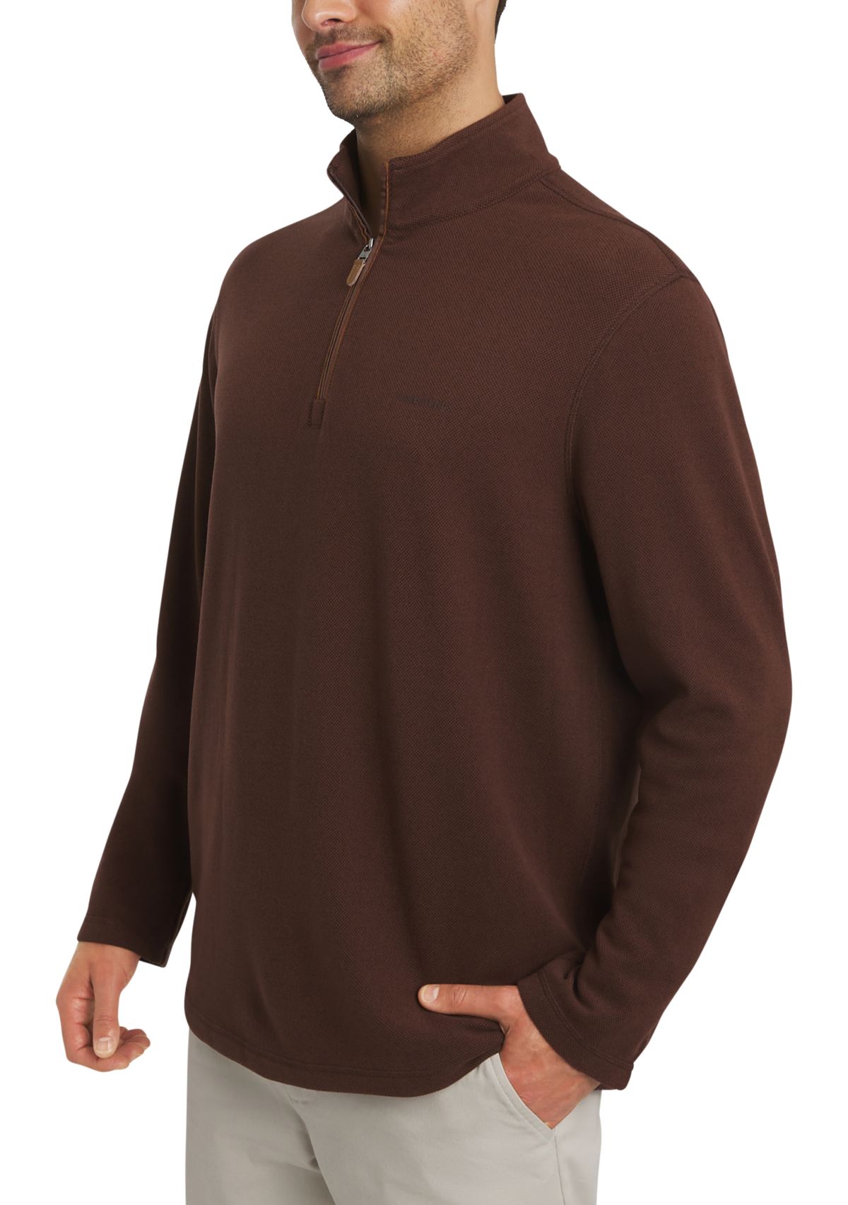 Mens Brushed Pique 1/4 Zip Pullover