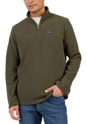 LANDS' END Men's Micro Polar Fleece 1/4 Zip Sweatshirt, Small