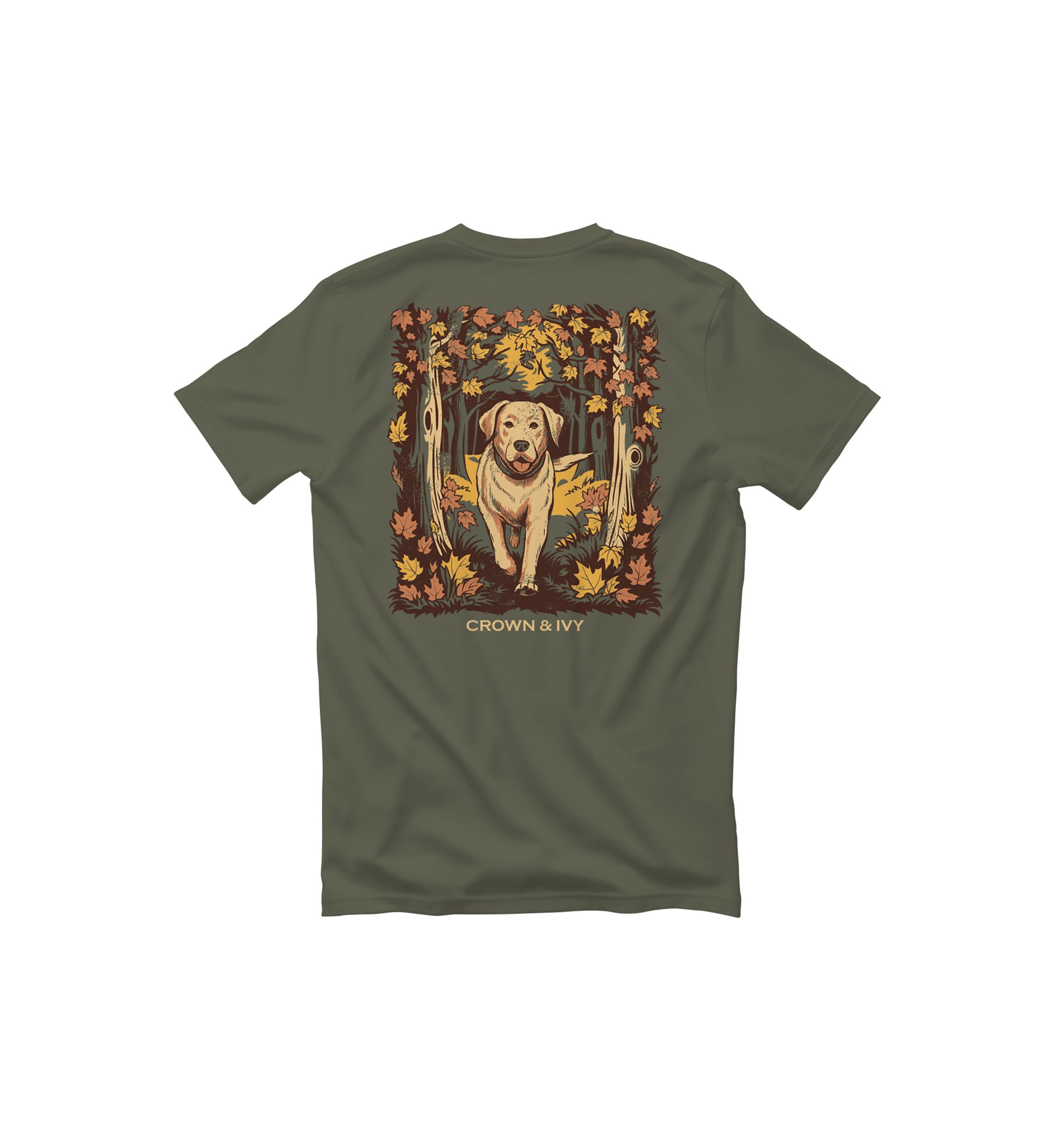 Fall Dog Graphic T-Shirt