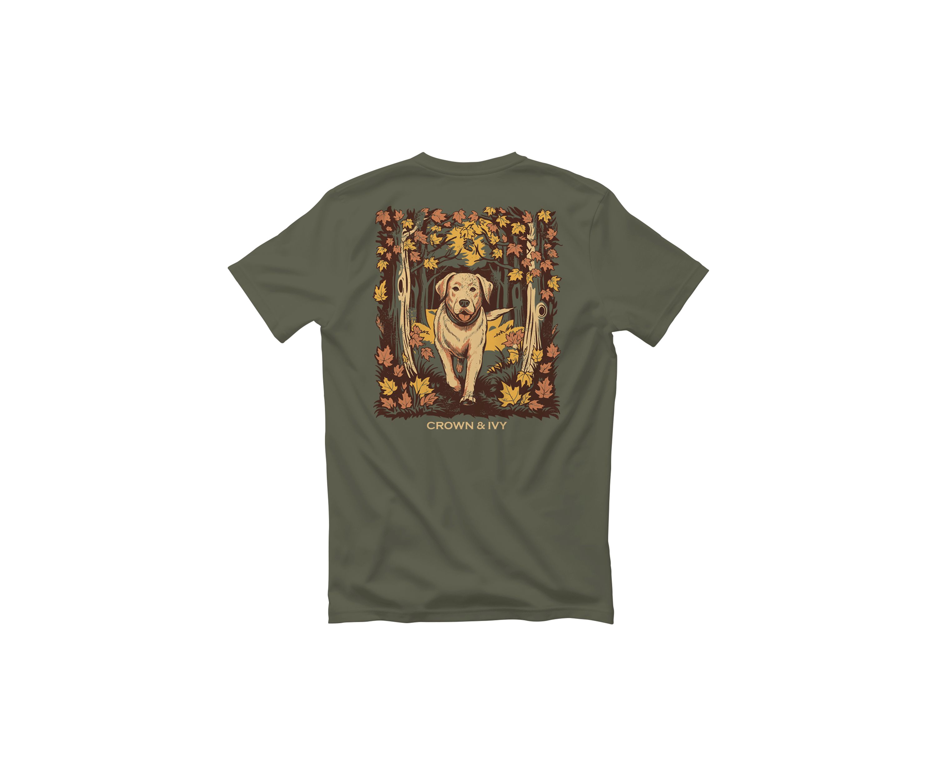 Fall Dog Graphic T-Shirt