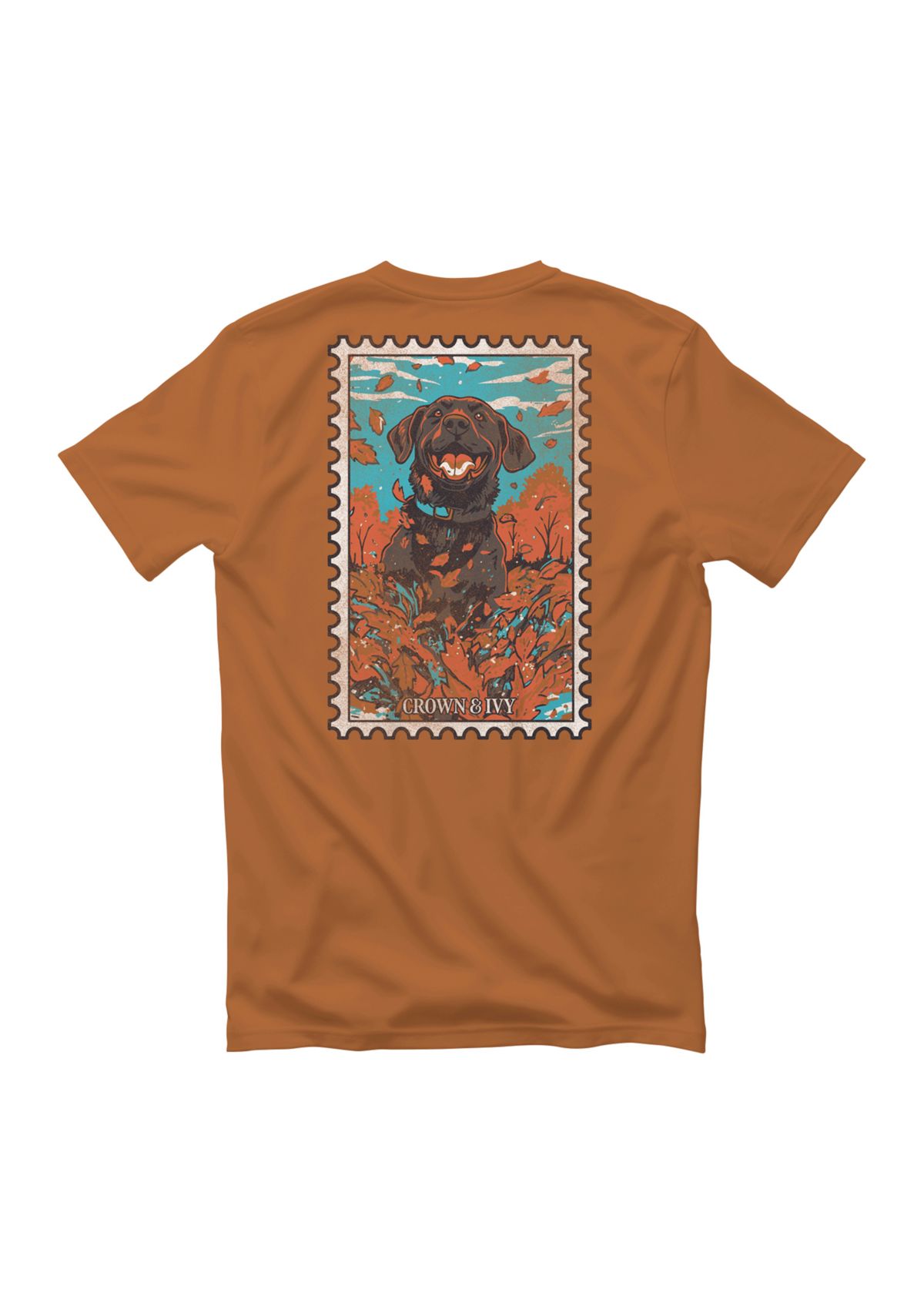 Fall Stamp Dog Graphic T-Shirt