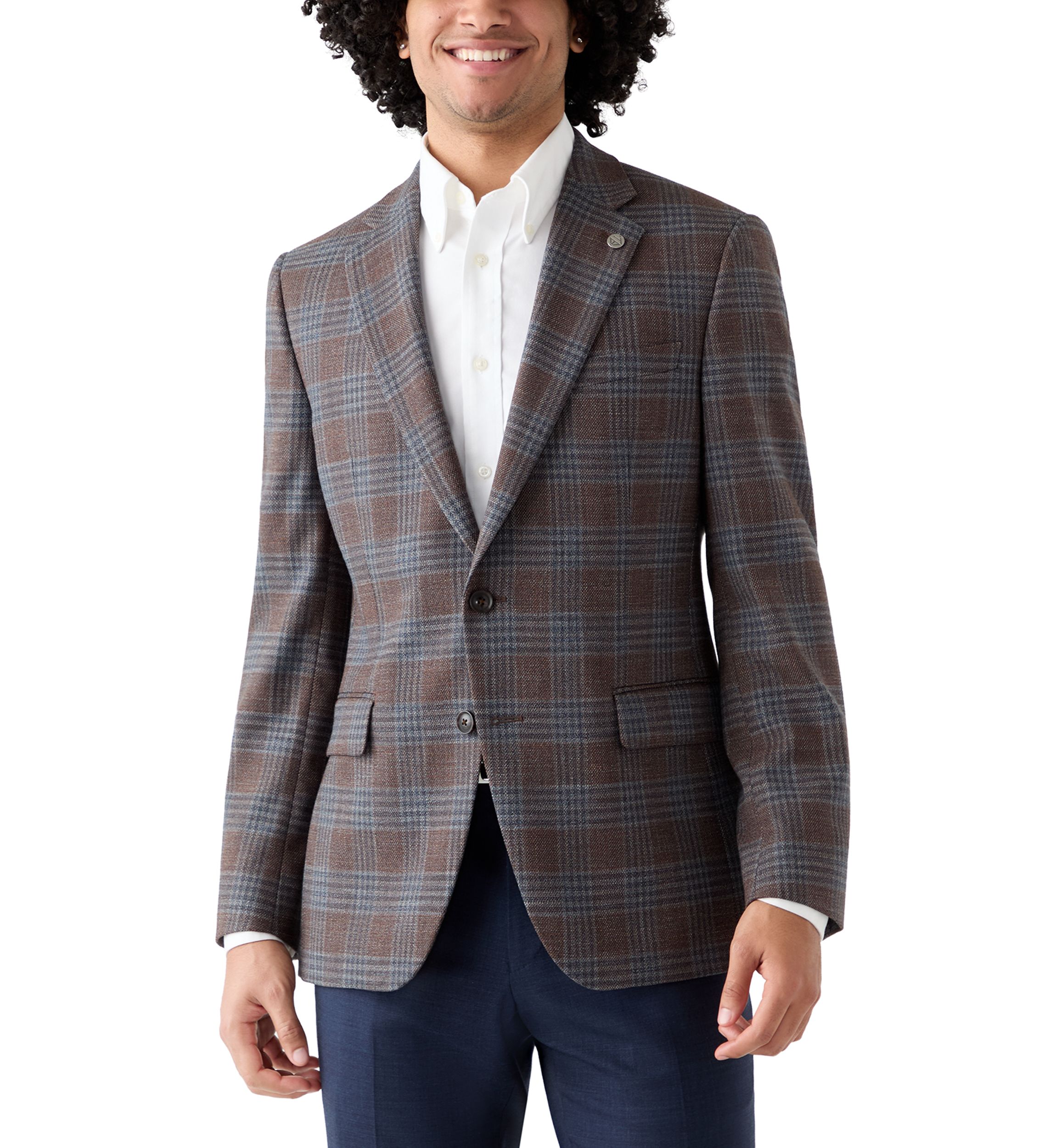 Brown Plaid Sport Coat