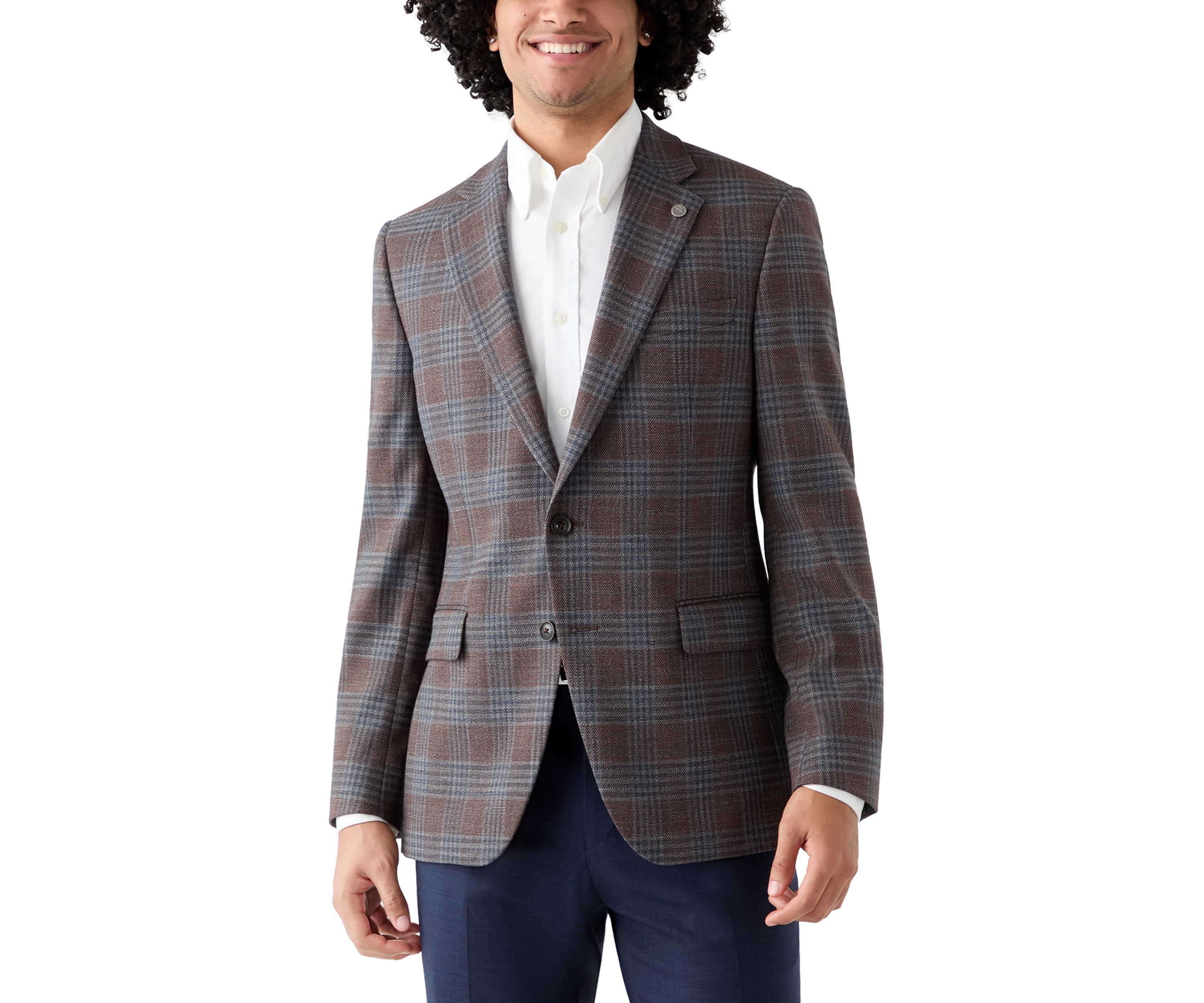 Brown Plaid Sport Coat
