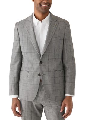 TED BY TED BAKER Men's Black White Plaid Suit Jacket, 44 Short
