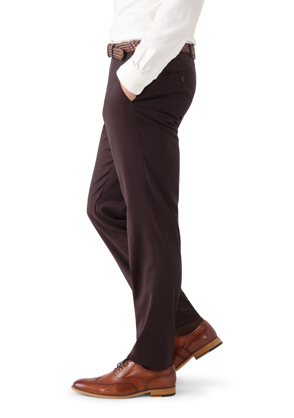 Mens Solid Suit Separate Pants 