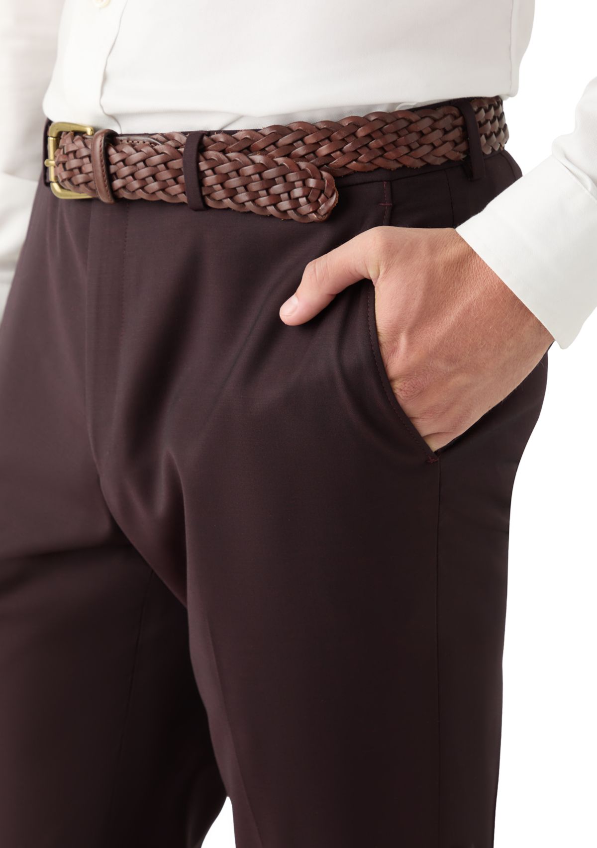 Mens Solid Suit Separate Pants 