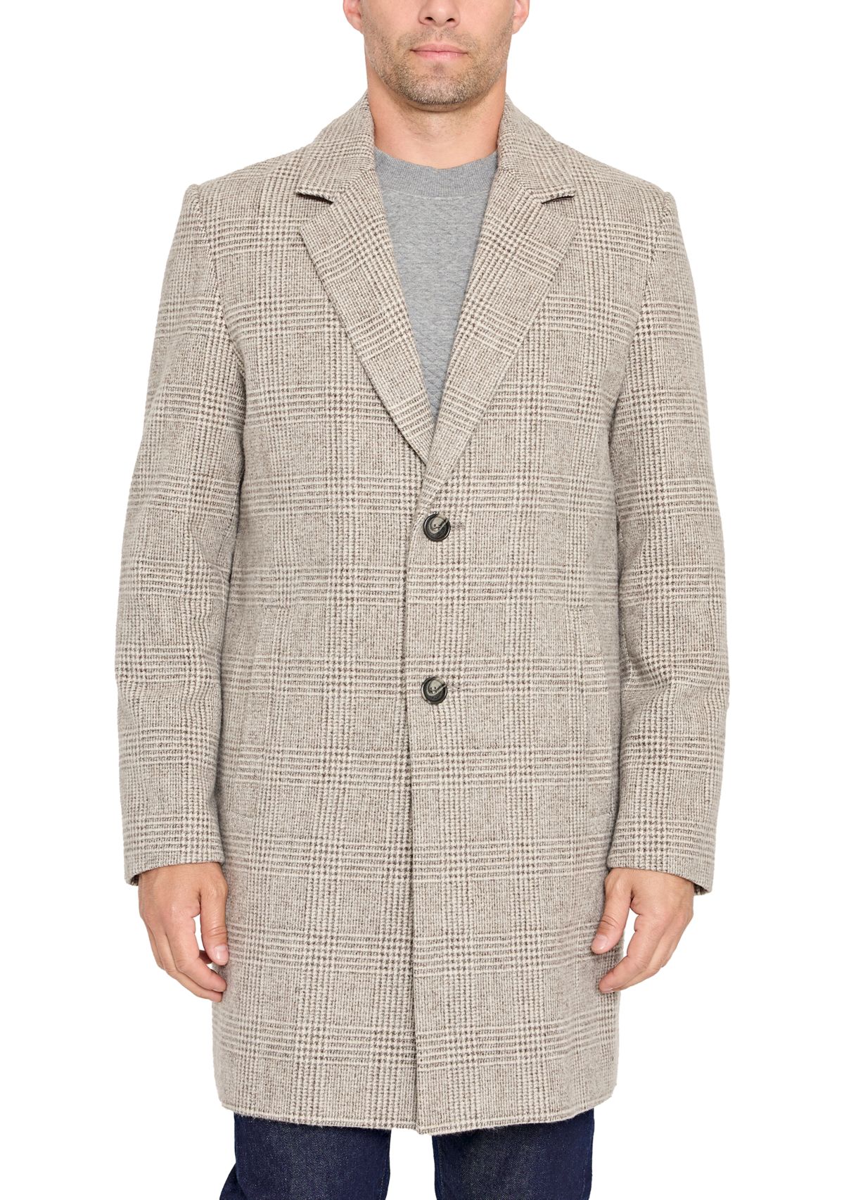 Mens Single Breasted Two Button Top Coat