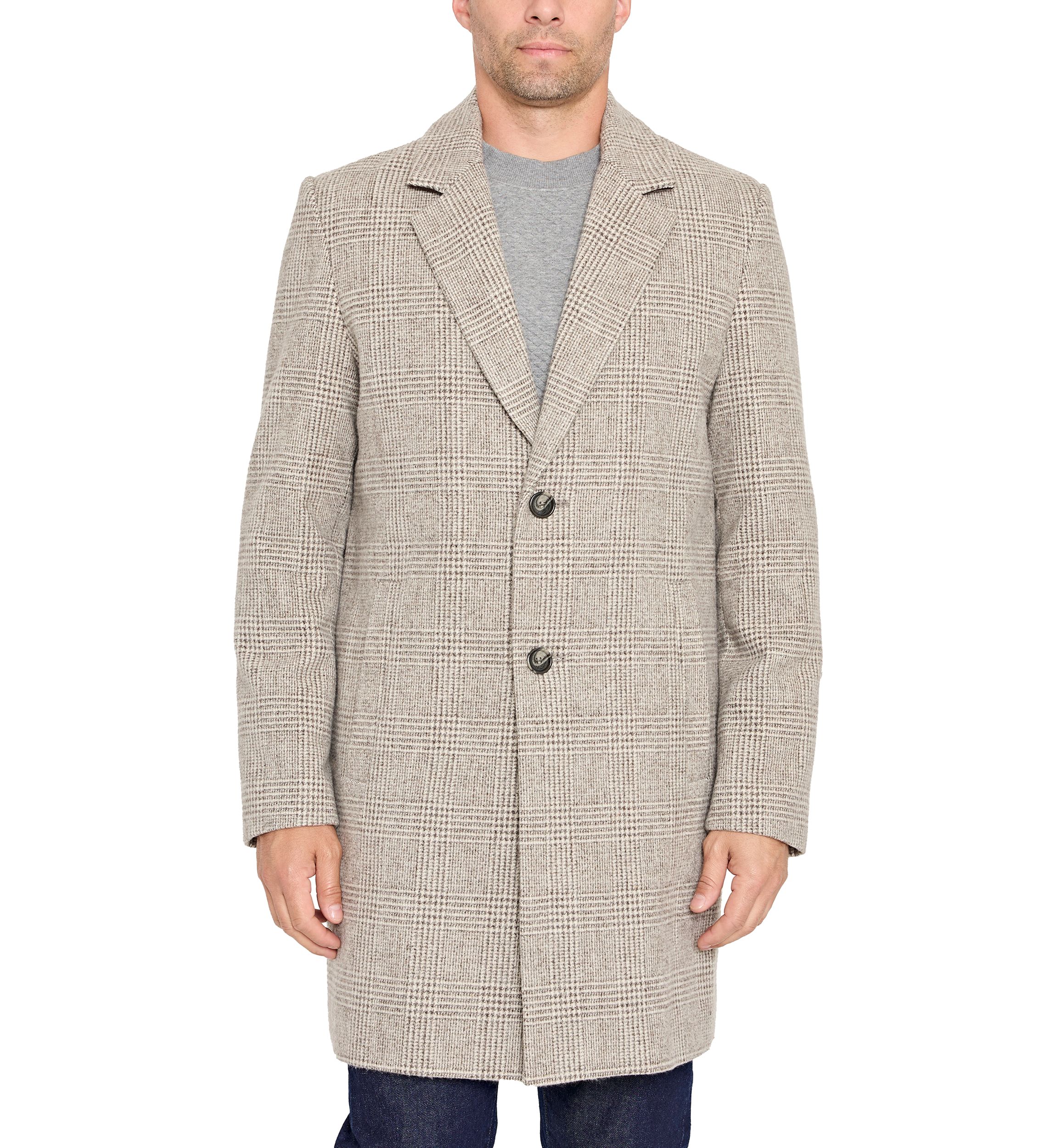 Mens Single Breasted Two Button Top Coat