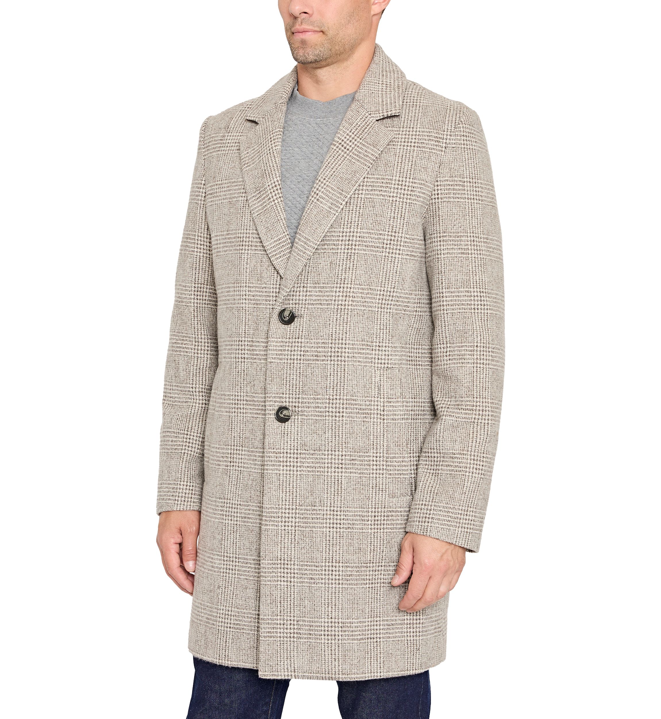 Mens Single Breasted Two Button Top Coat