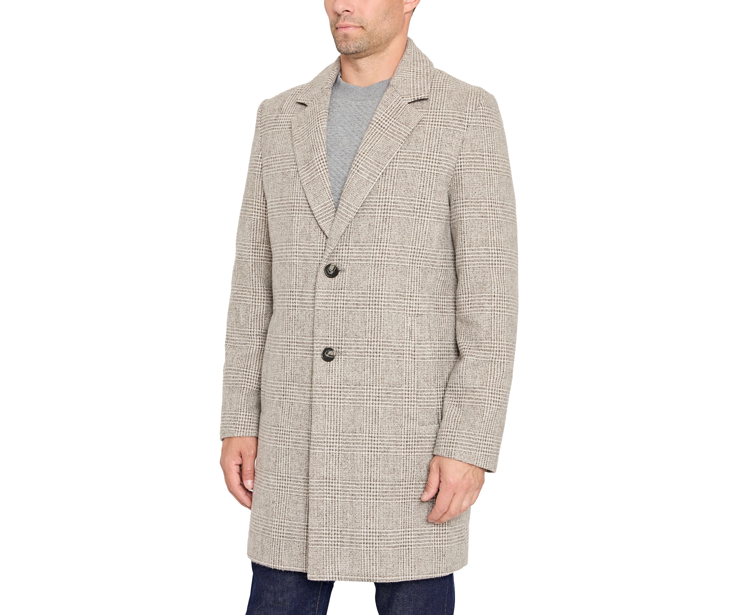 Mens Single Breasted Two Button Top Coat