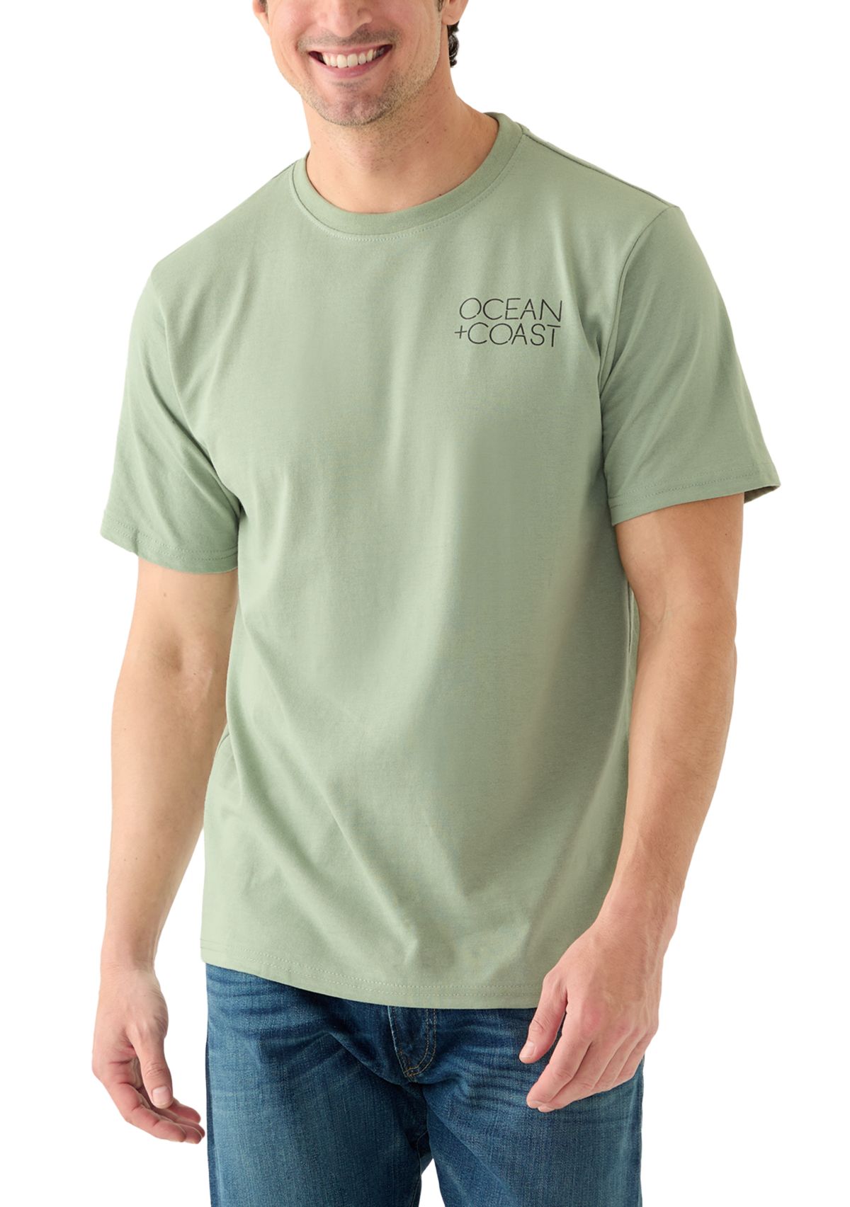 Mens Short Sleeve Americana Deer Graphic T-Shirt