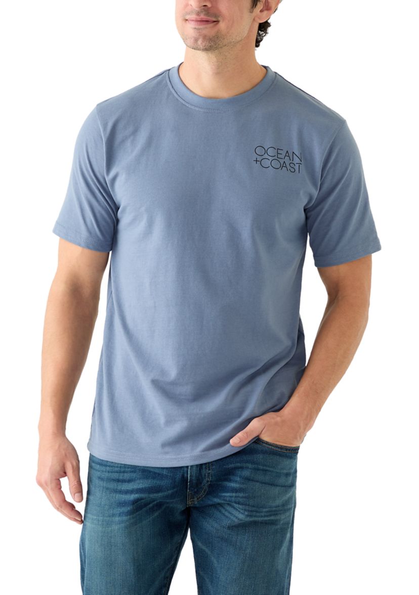 Mens Short Sleeve Graphic Hunting Dog Truck T-Shirt