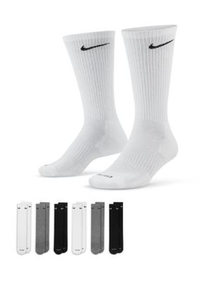 Nike Men's Everyday Plus Cushioned Training Crew Socks - 6 Pack, Large