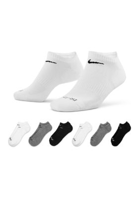 Nike Men's Everyday Plus Cushioned Training No-Show Socks- 6 Pairs, Large