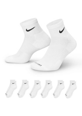 Nike Men's Everyday Plus Cushioned Training Ankle Socks-6 Pairs, Large