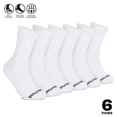 Timberland Men's 6 Pack Millboro Crew, White