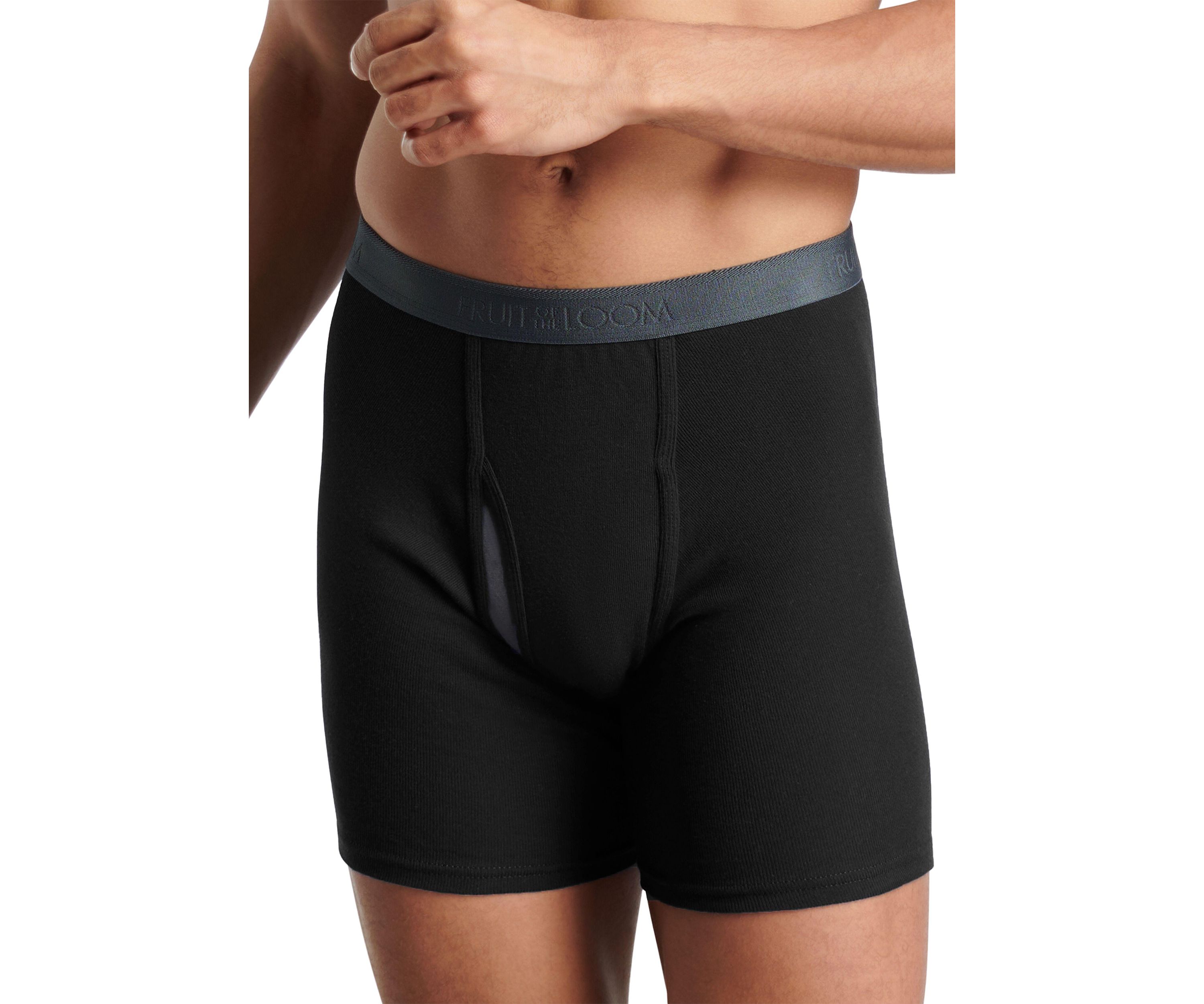  Mens Premium CoolZone® Boxer Briefs, Black and Gray 4 Pack