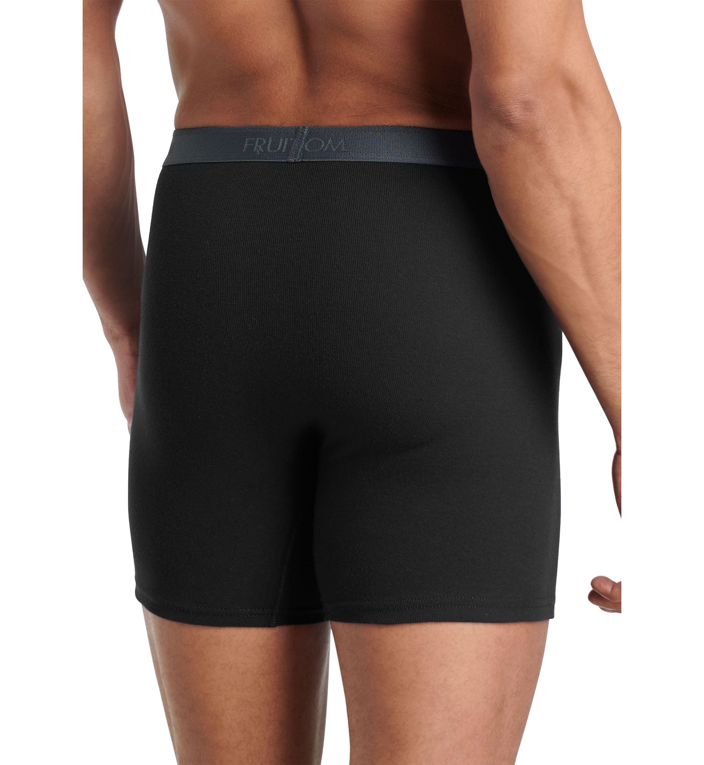 FRUIT OF THE LOOM Men's Premium CoolZone® Boxer Briefs, Black and