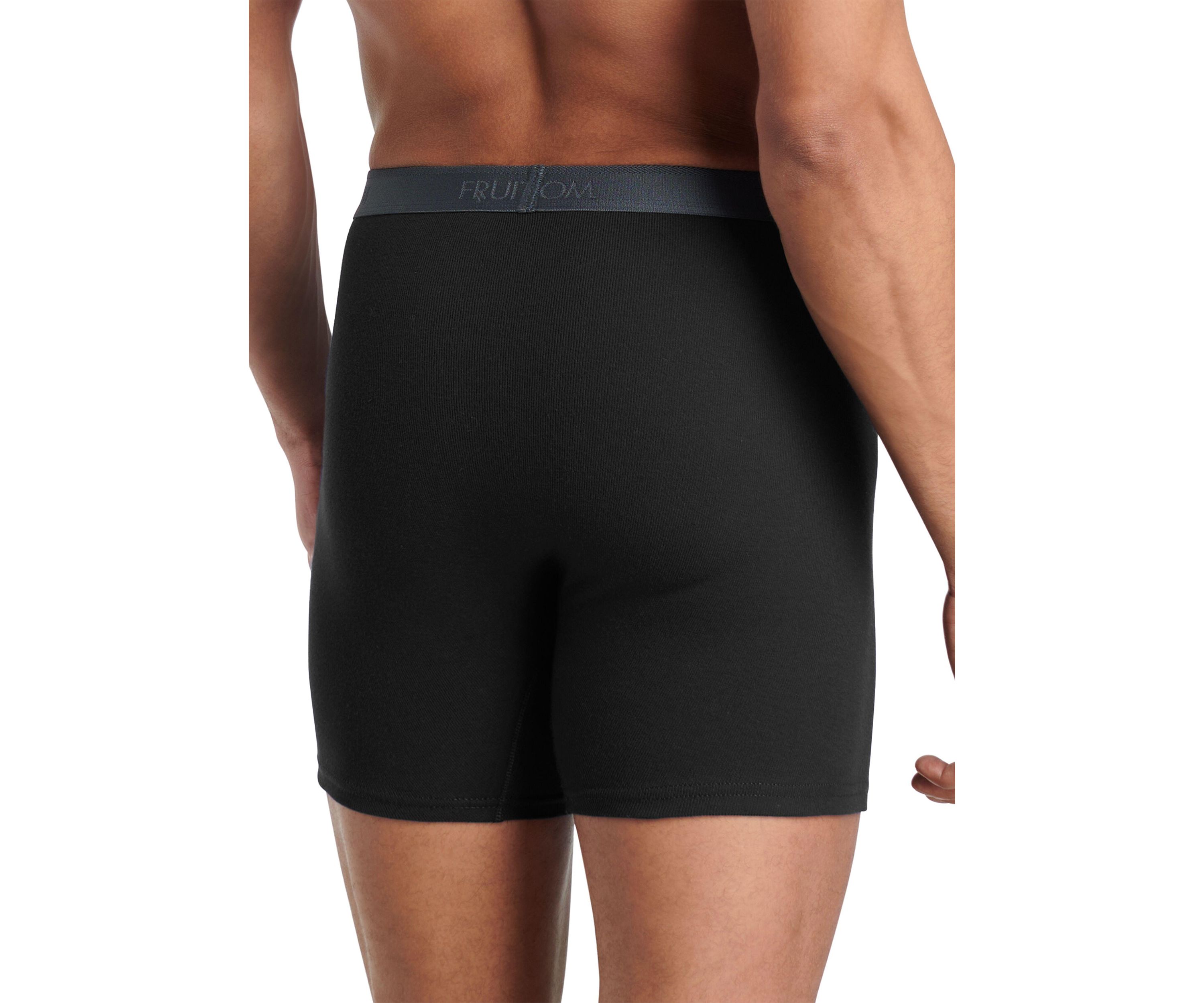  Mens Premium CoolZone® Boxer Briefs, Black and Gray 4 Pack