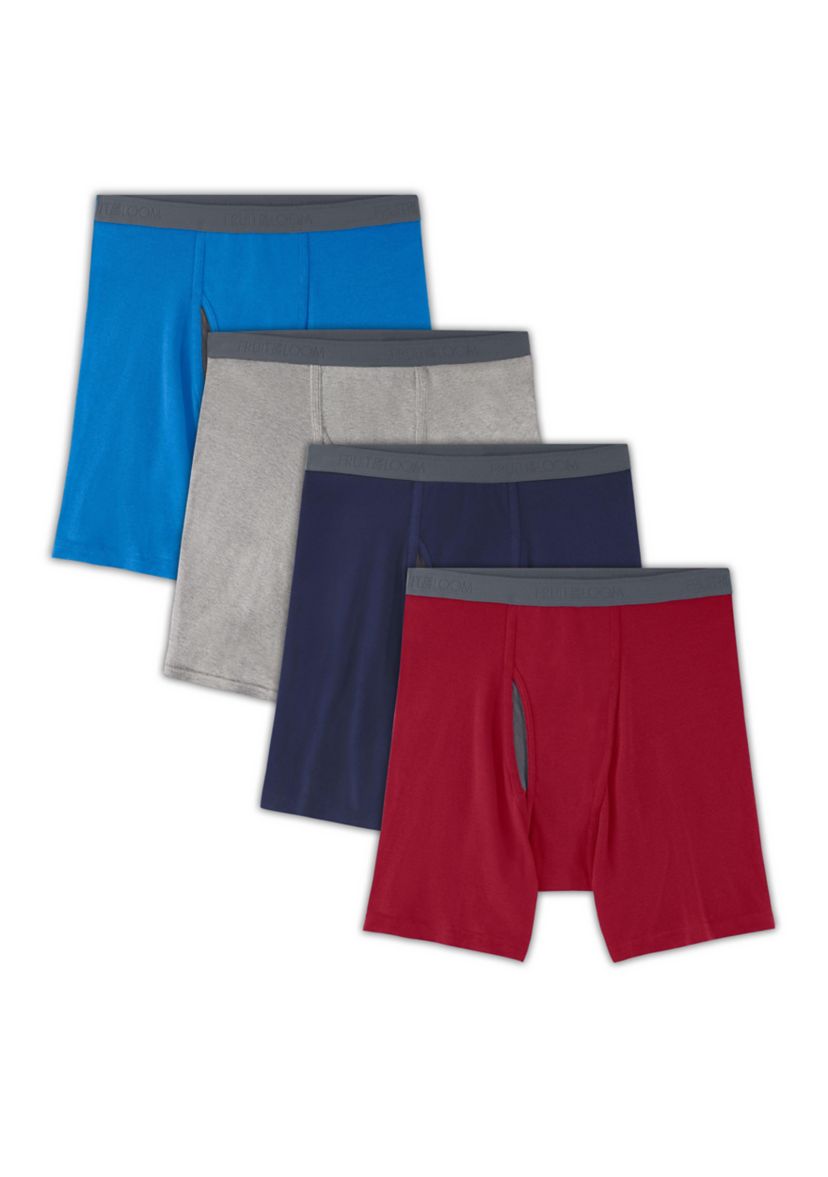 Mens Premium CoolZone® Boxer Briefs, Assorted 4 Pack