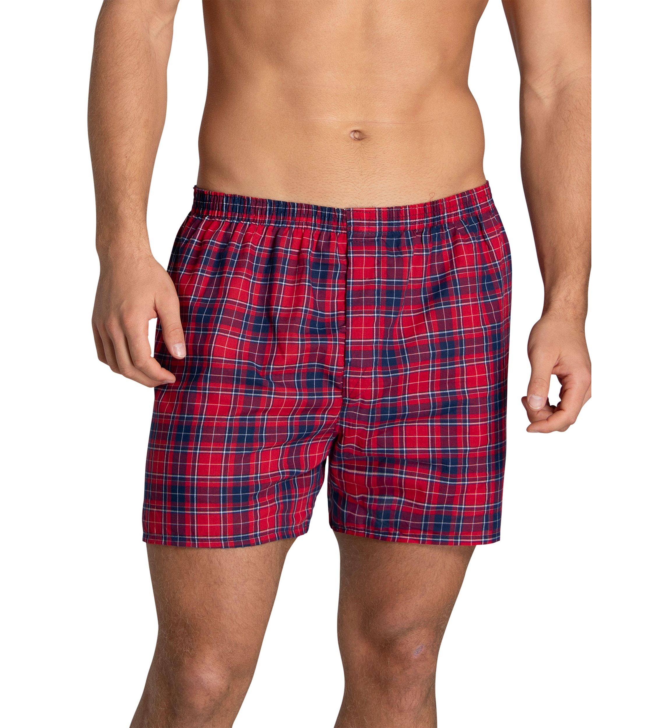 Premium Woven Plaid Boxers Assorted - 4 Pack