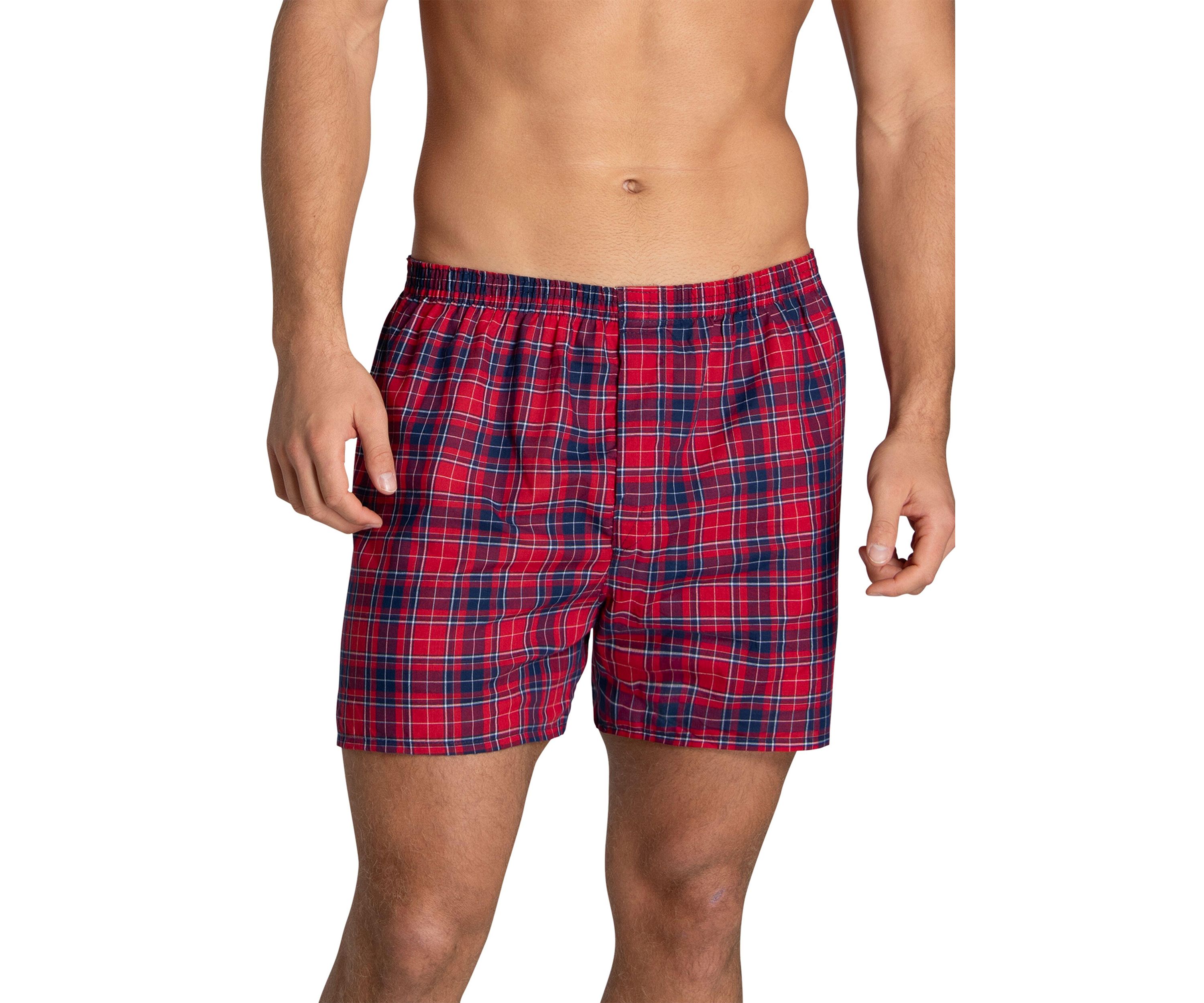 Premium Woven Plaid Boxers Assorted - 4 Pack